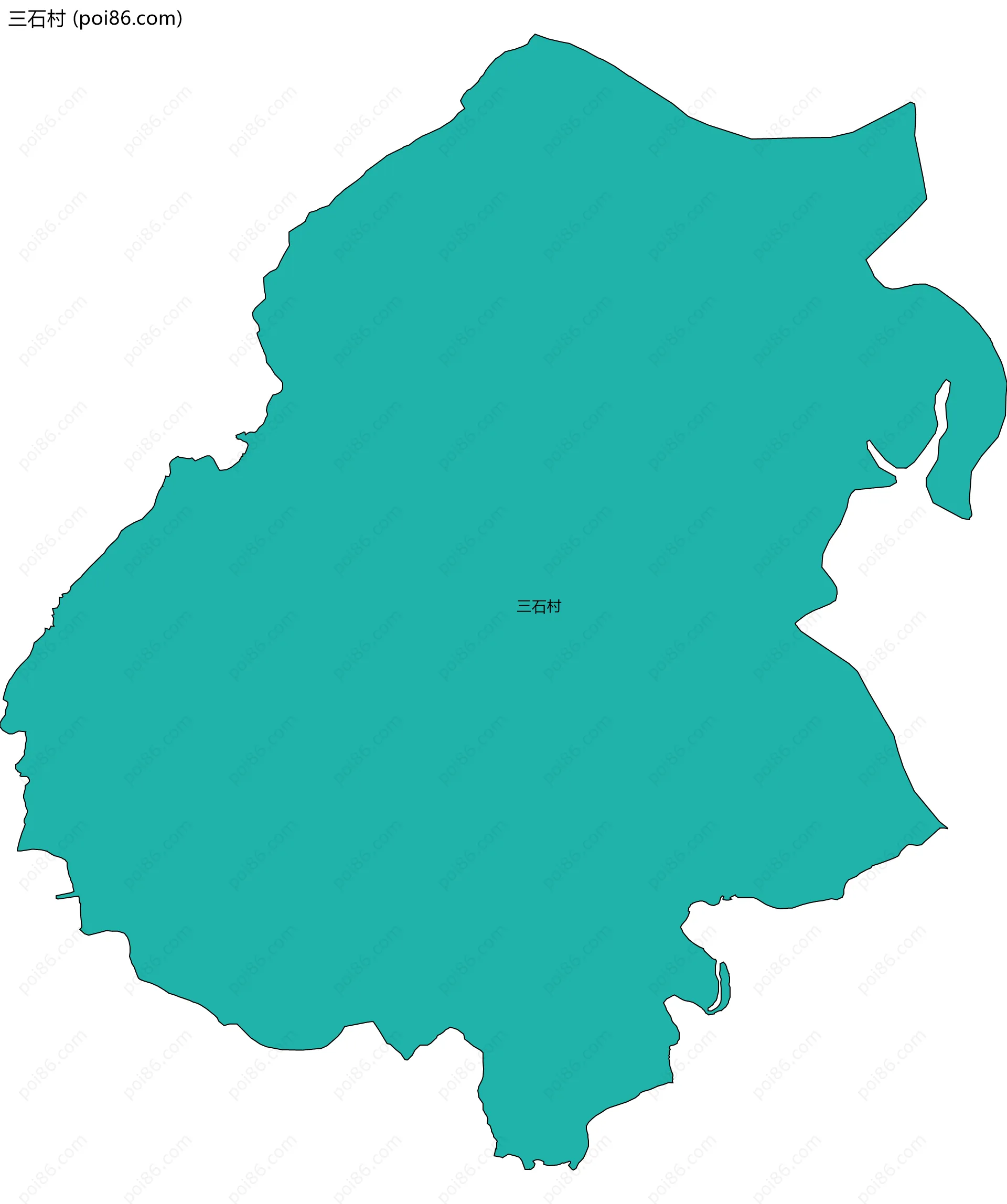 三石村边界地图