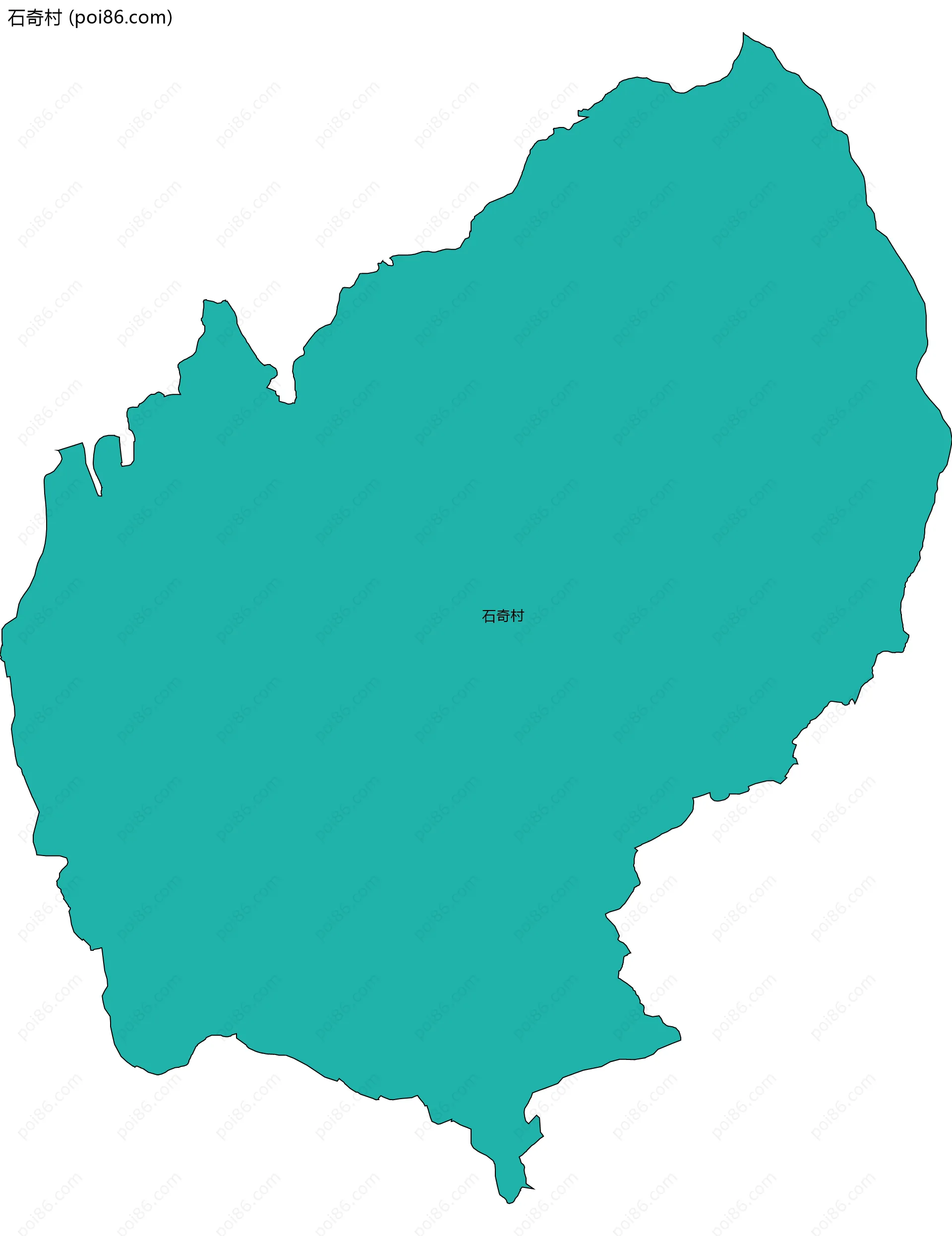 石奇村边界地图