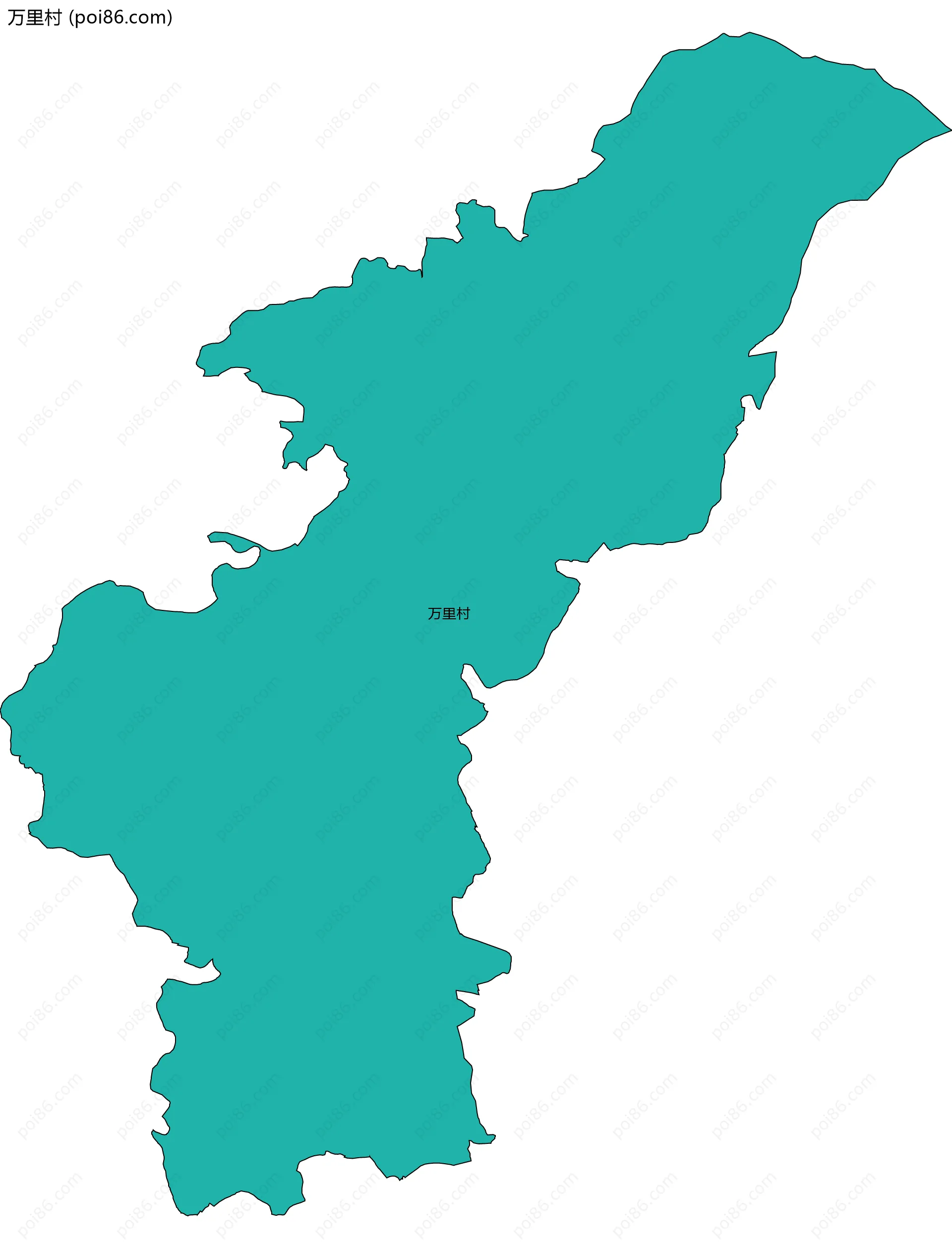 万里村边界地图