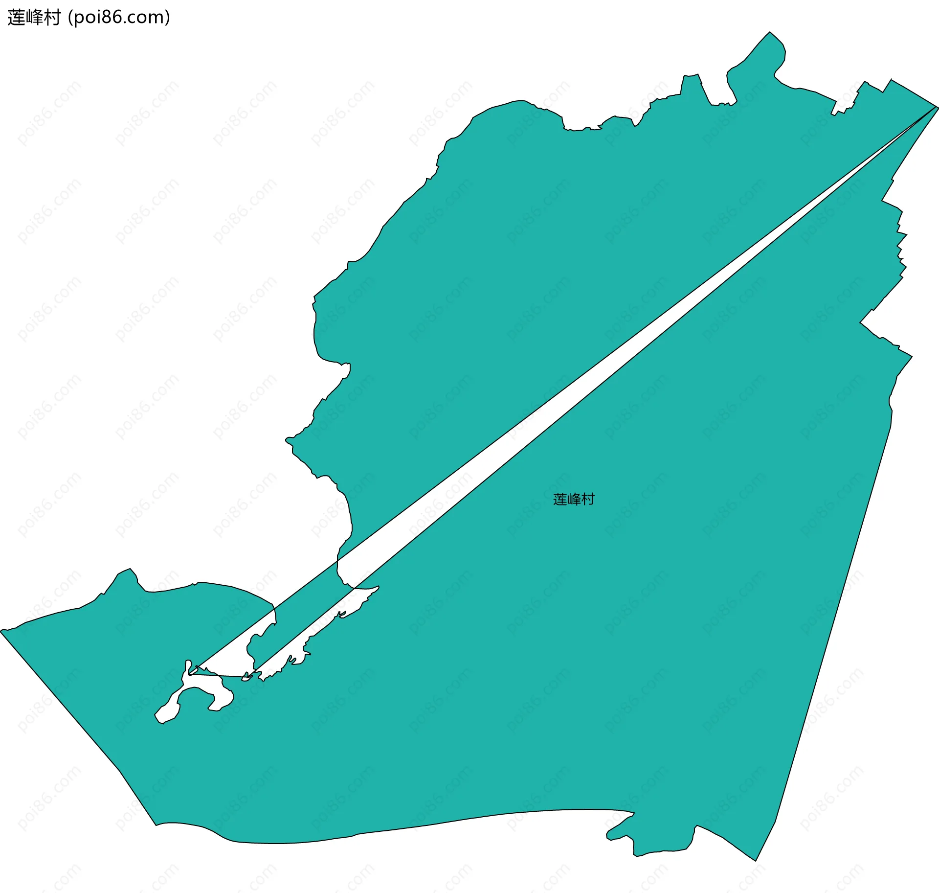 莲峰村边界地图