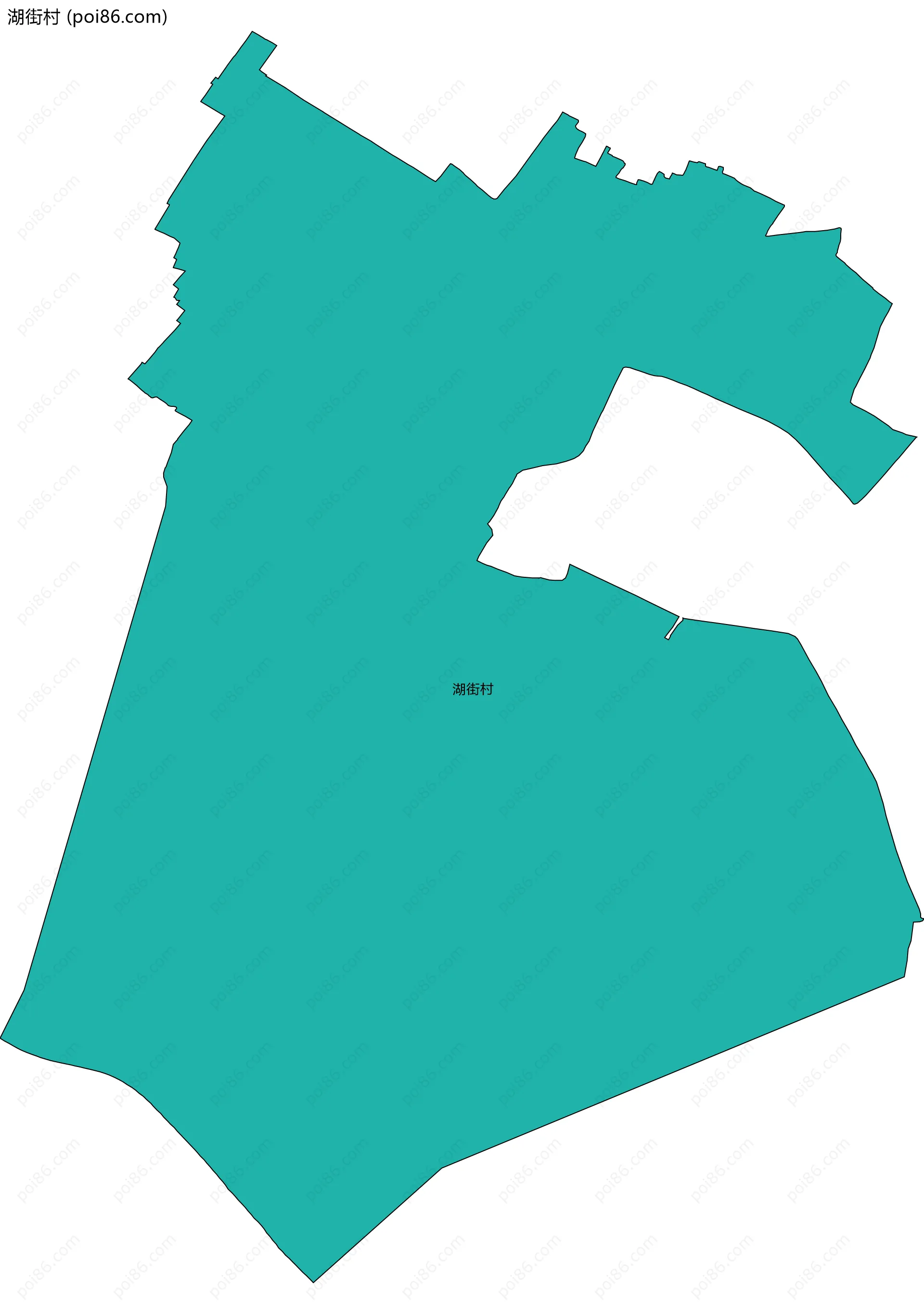 湖街村边界地图