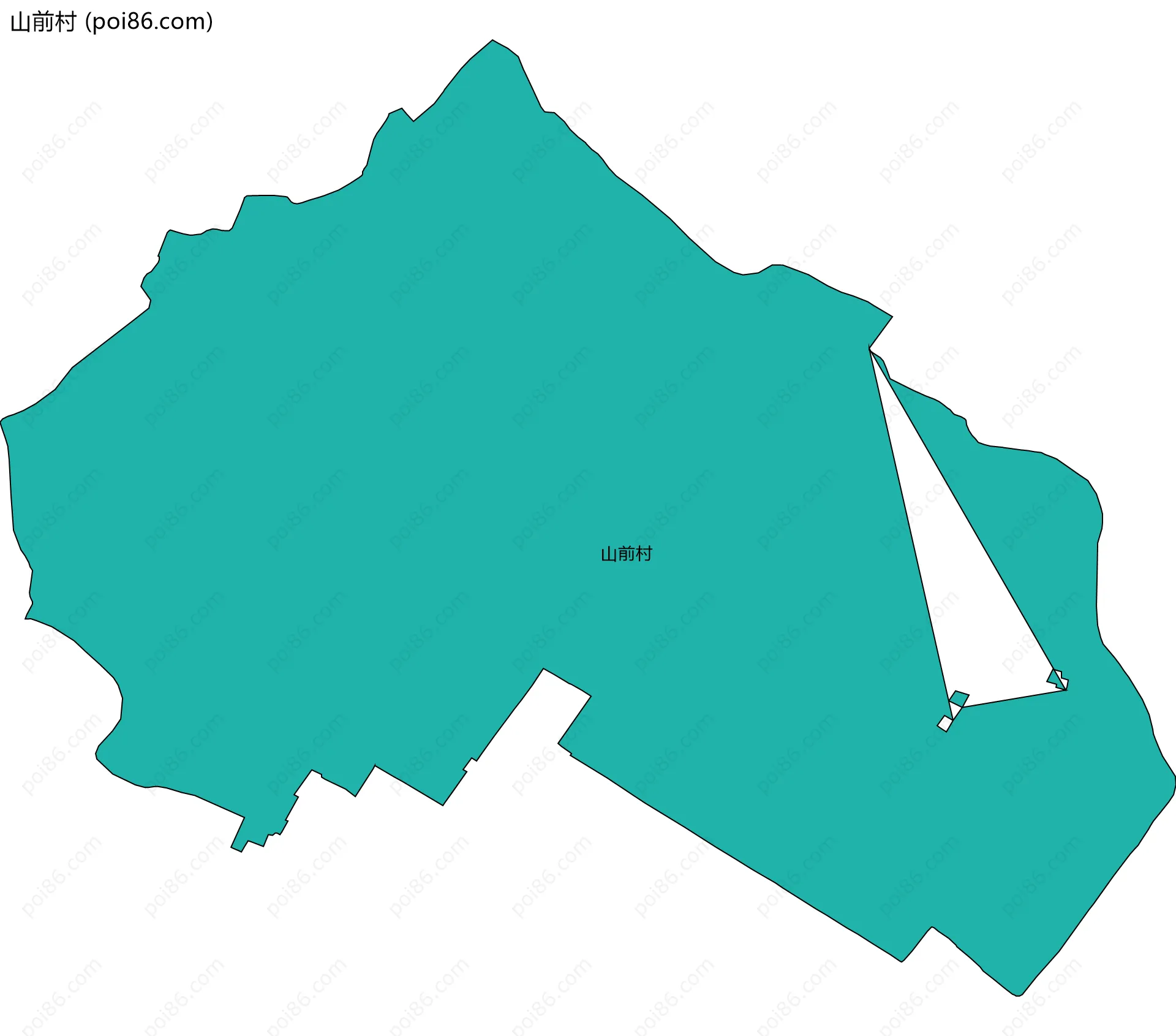 山前村边界地图