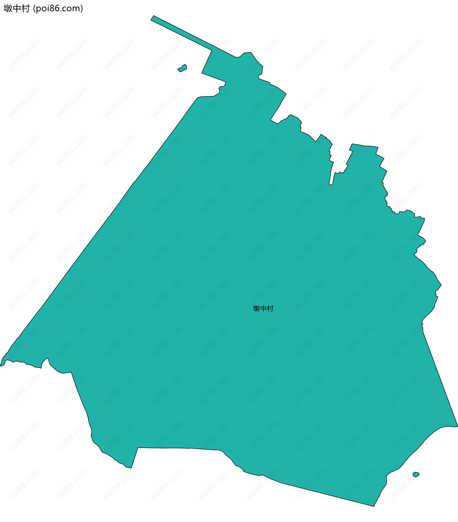 墩中村边界地图