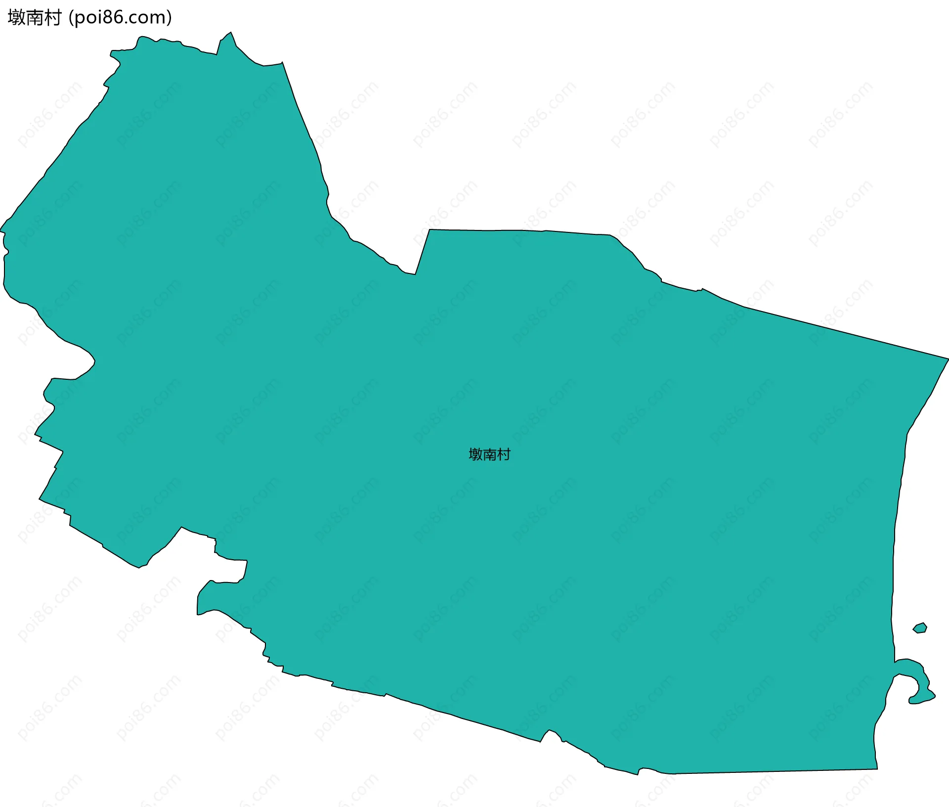 墩南村边界地图