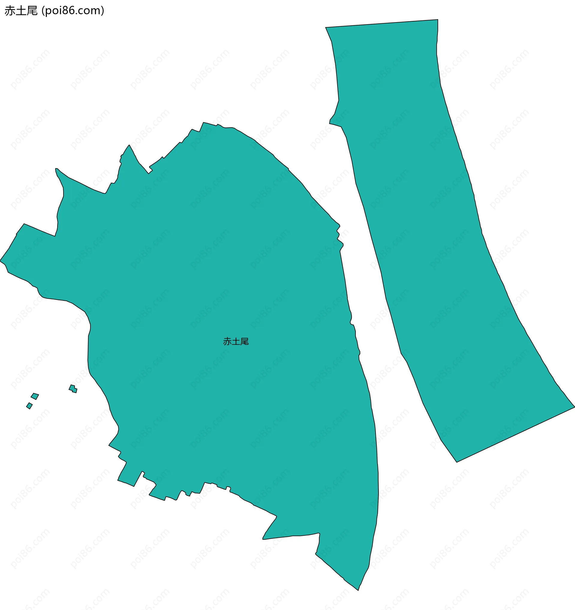赤土尾边界地图