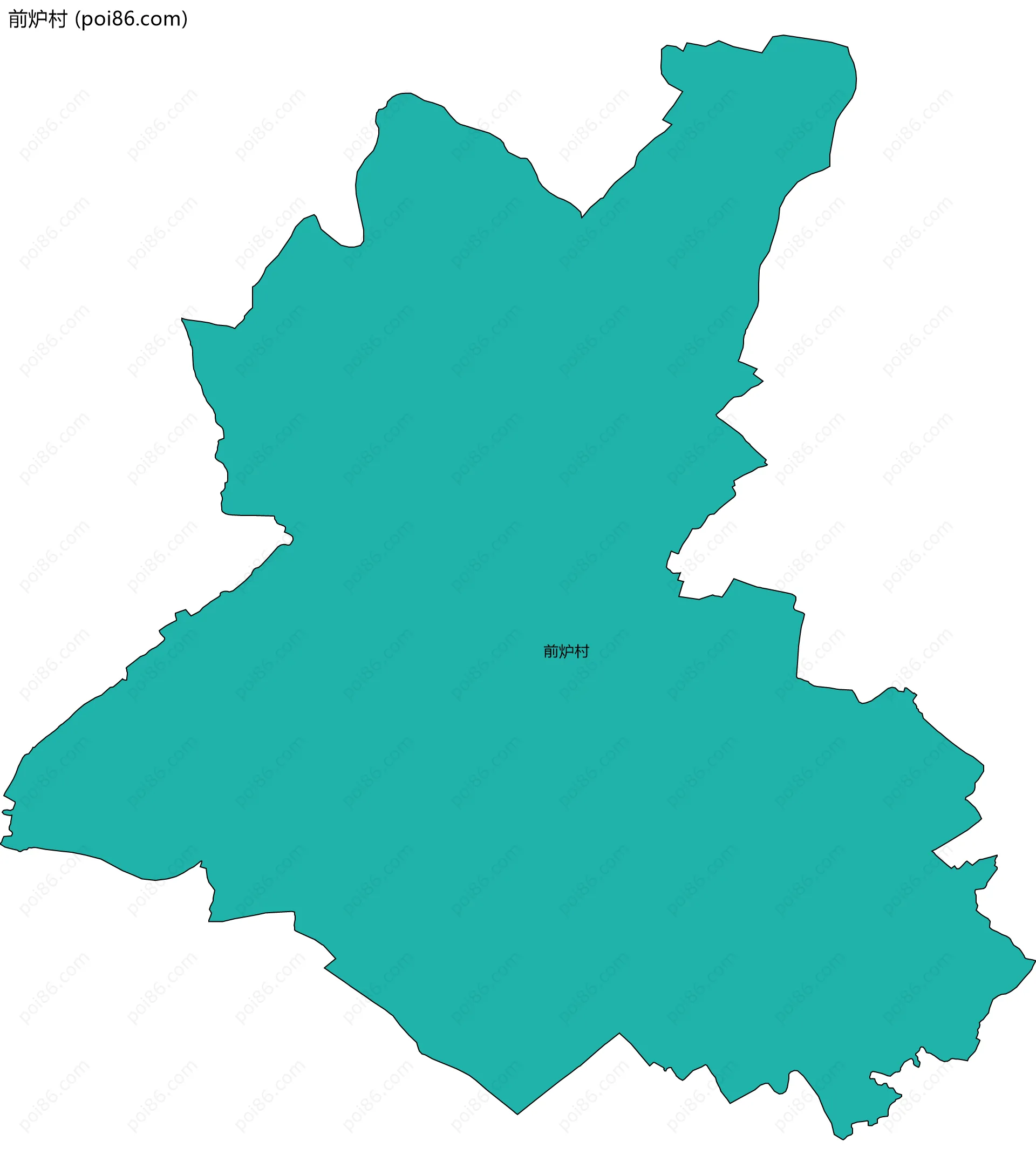 前炉村边界地图