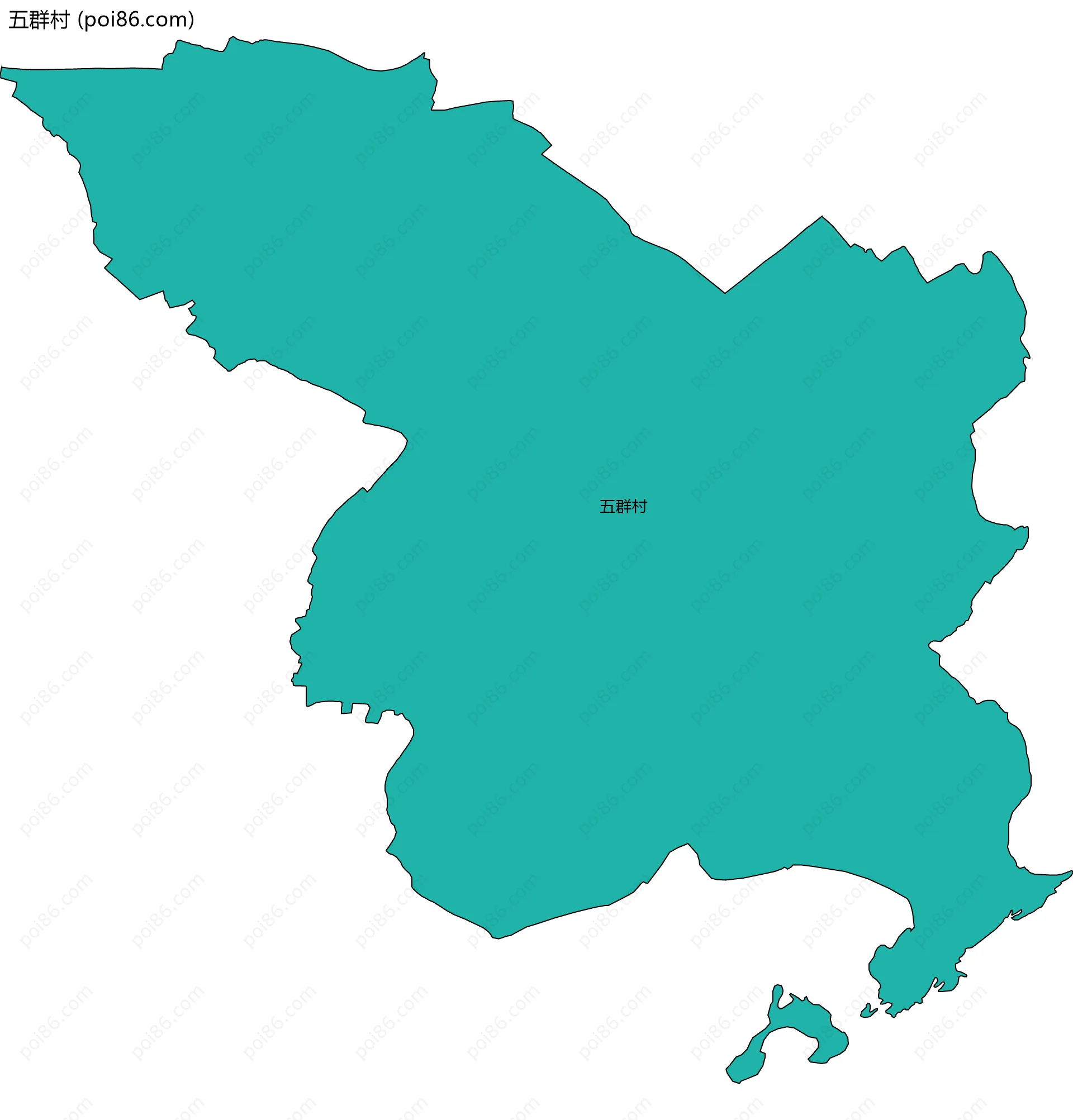 五群村边界地图