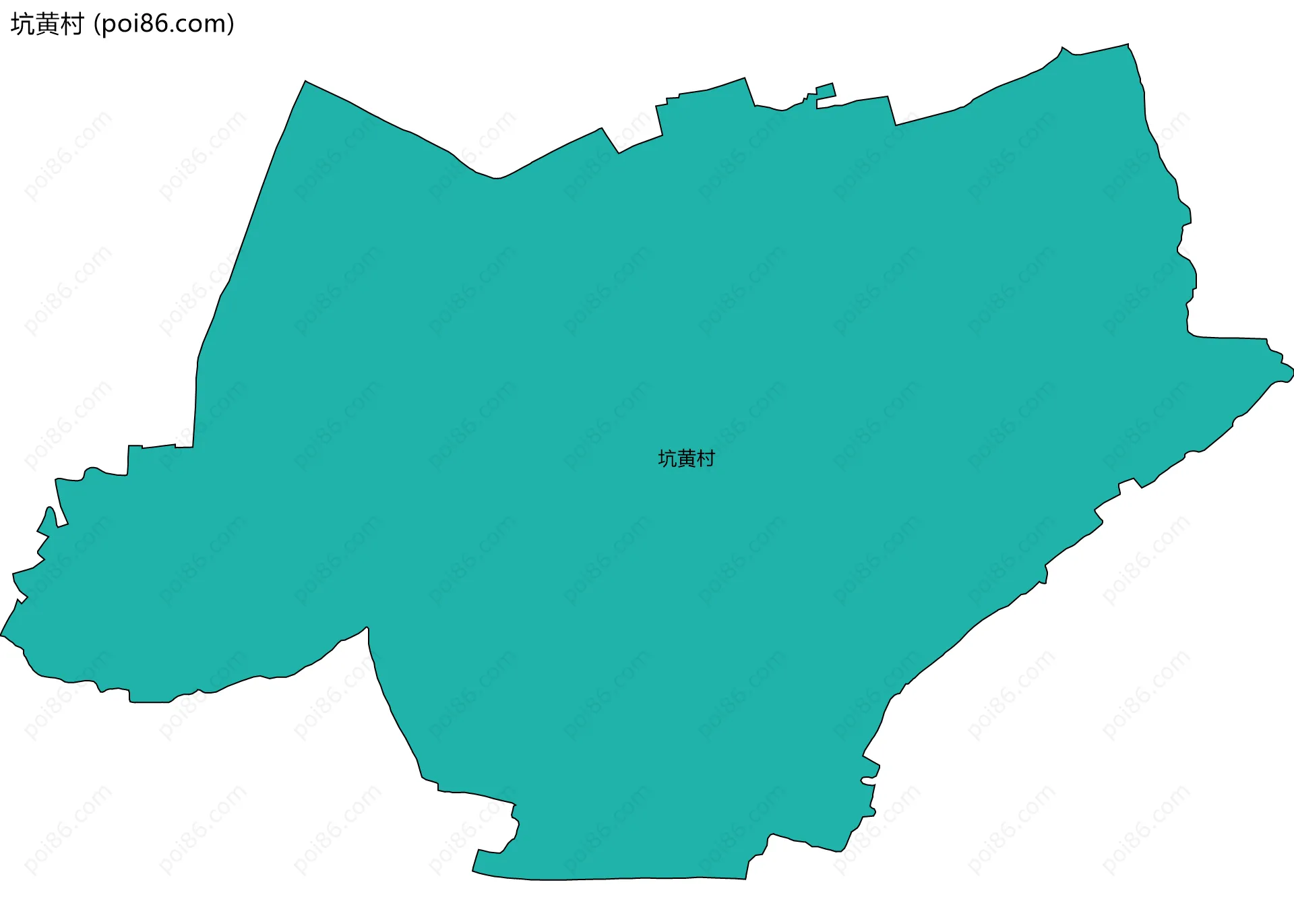 坑黄村边界地图