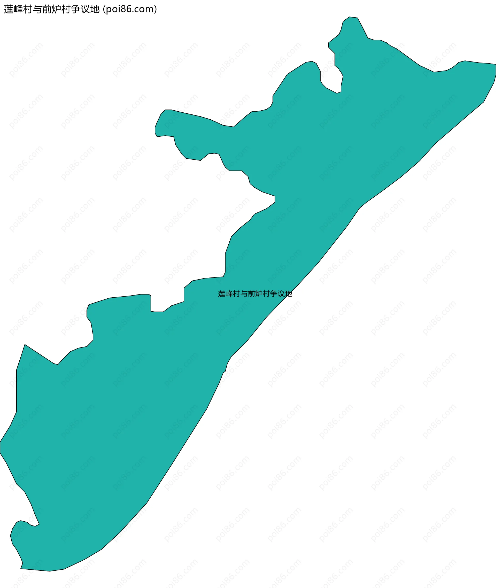 莲峰村与前炉村争议地边界地图