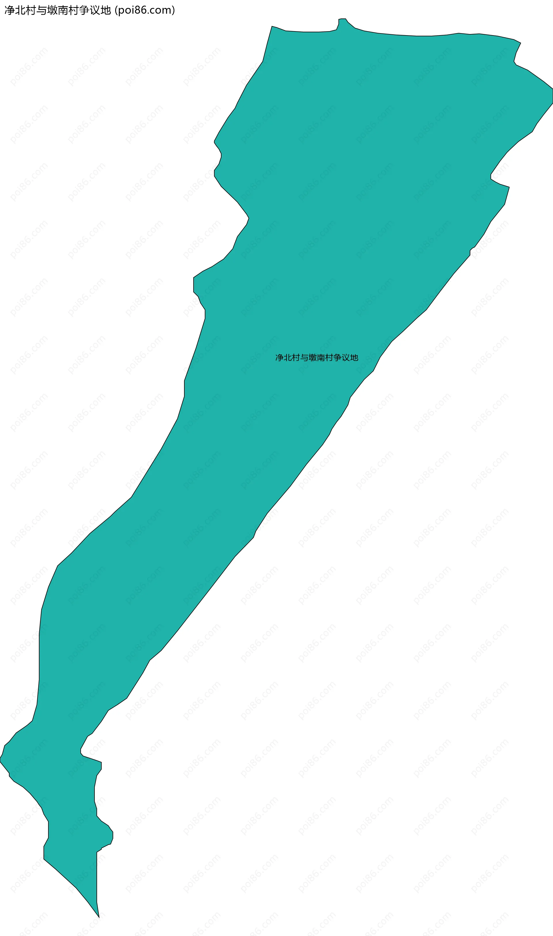 净北村与墩南村争议地边界地图