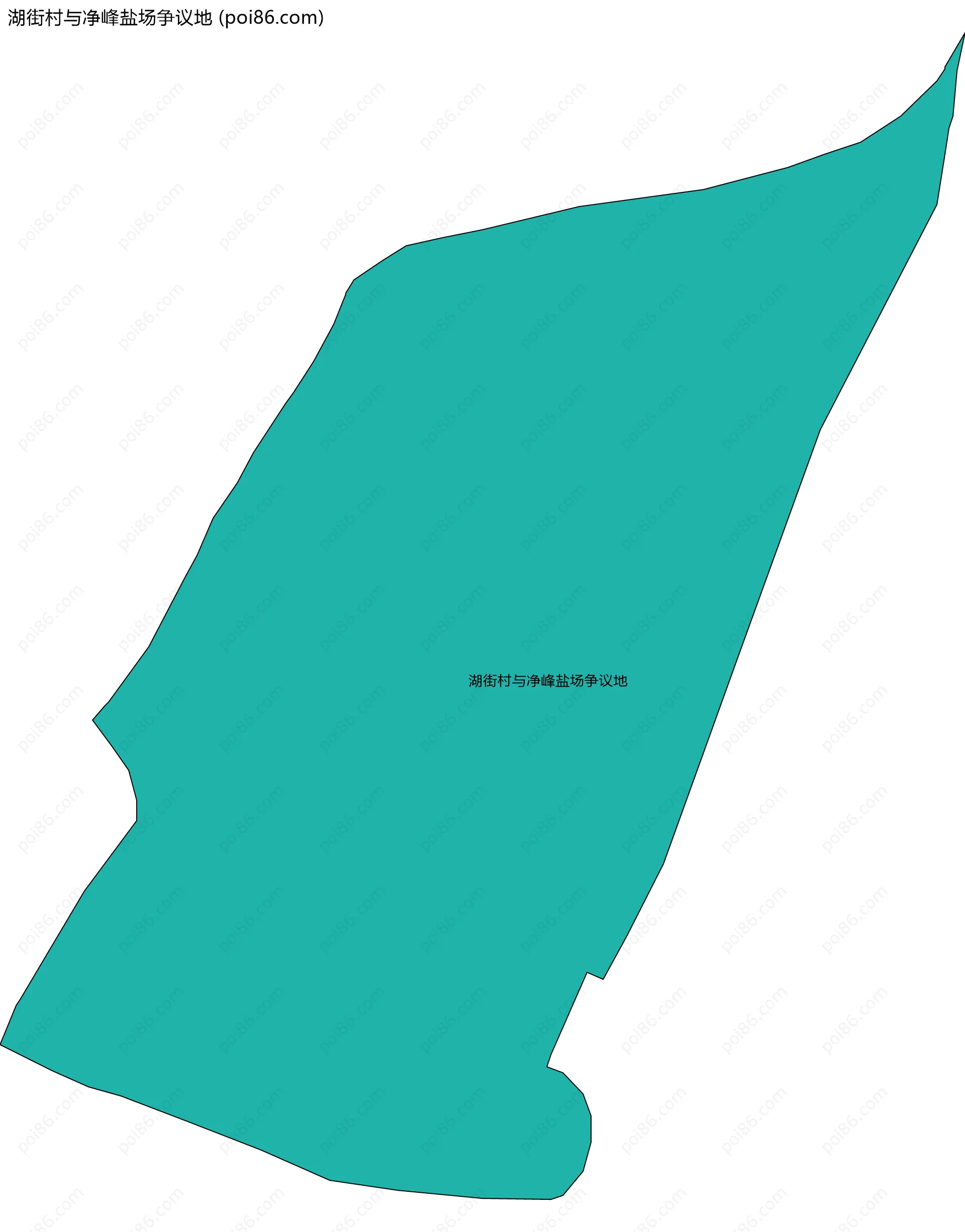 湖街村与净峰盐场争议地边界地图