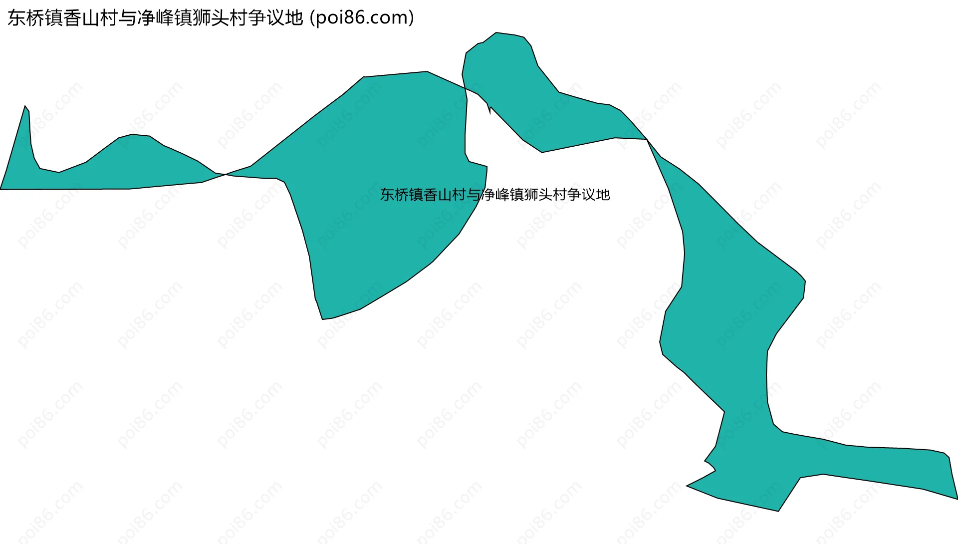 东桥镇香山村与净峰镇狮头村争议地边界地图