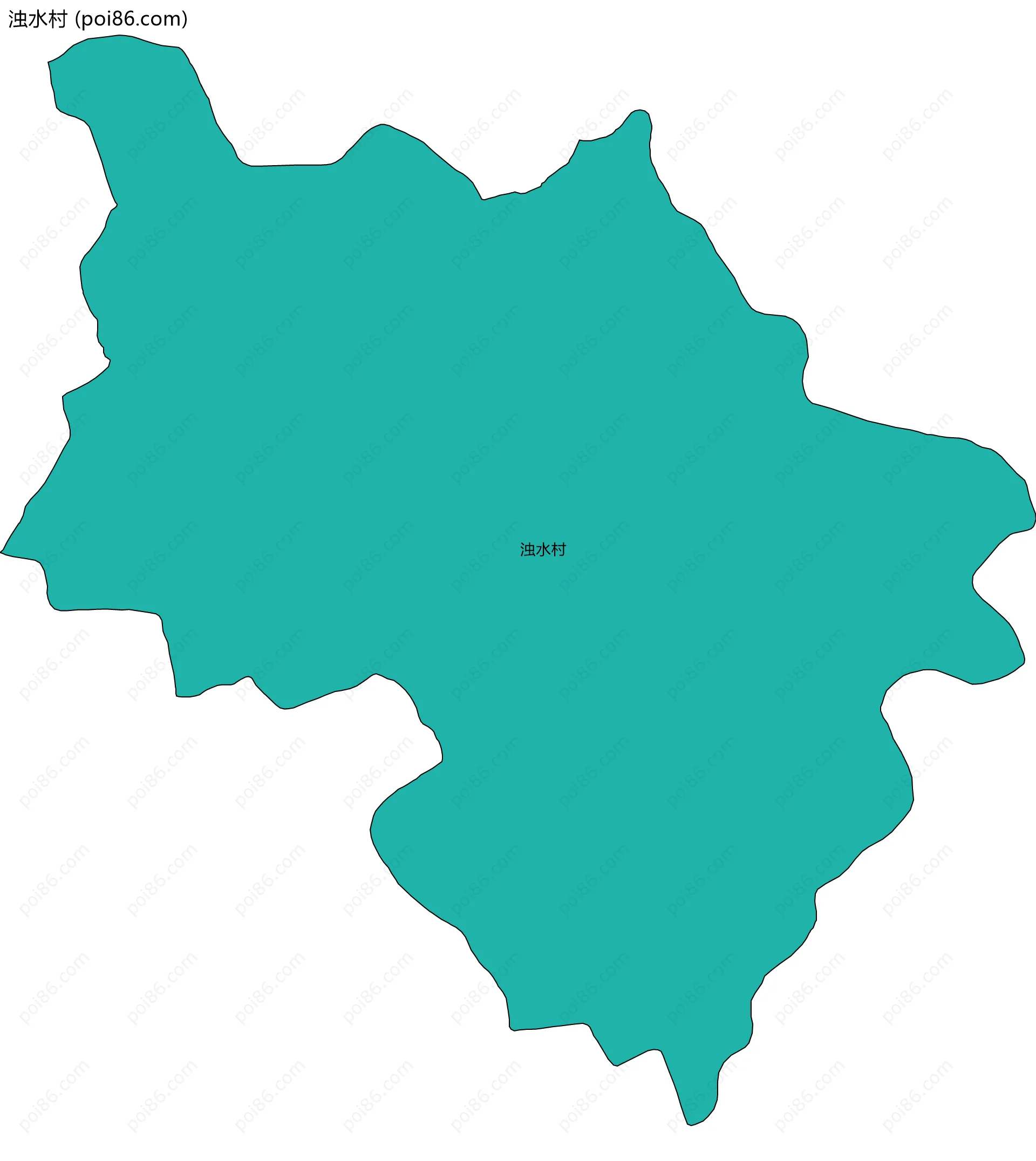 浊水村边界地图