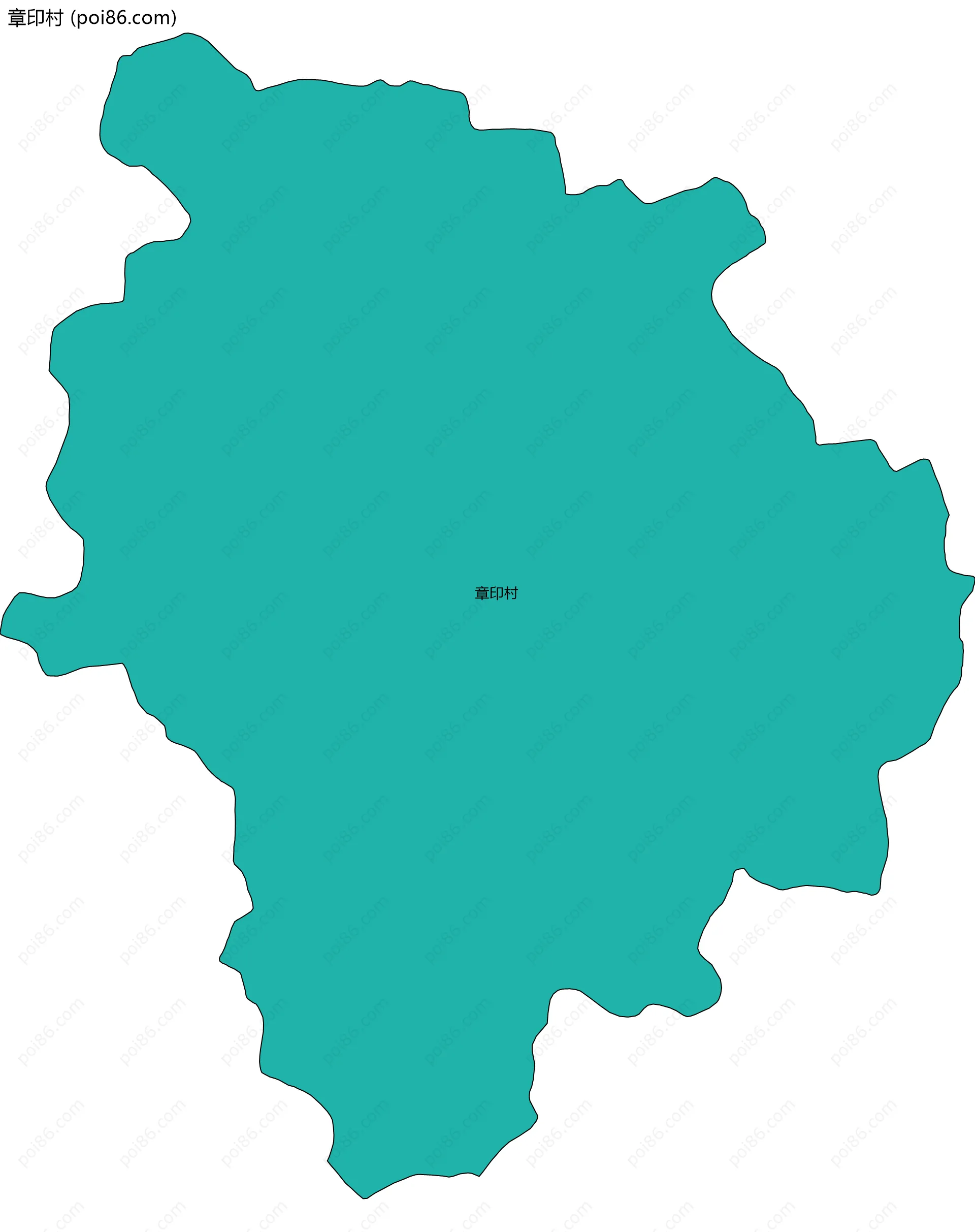 章印村边界地图