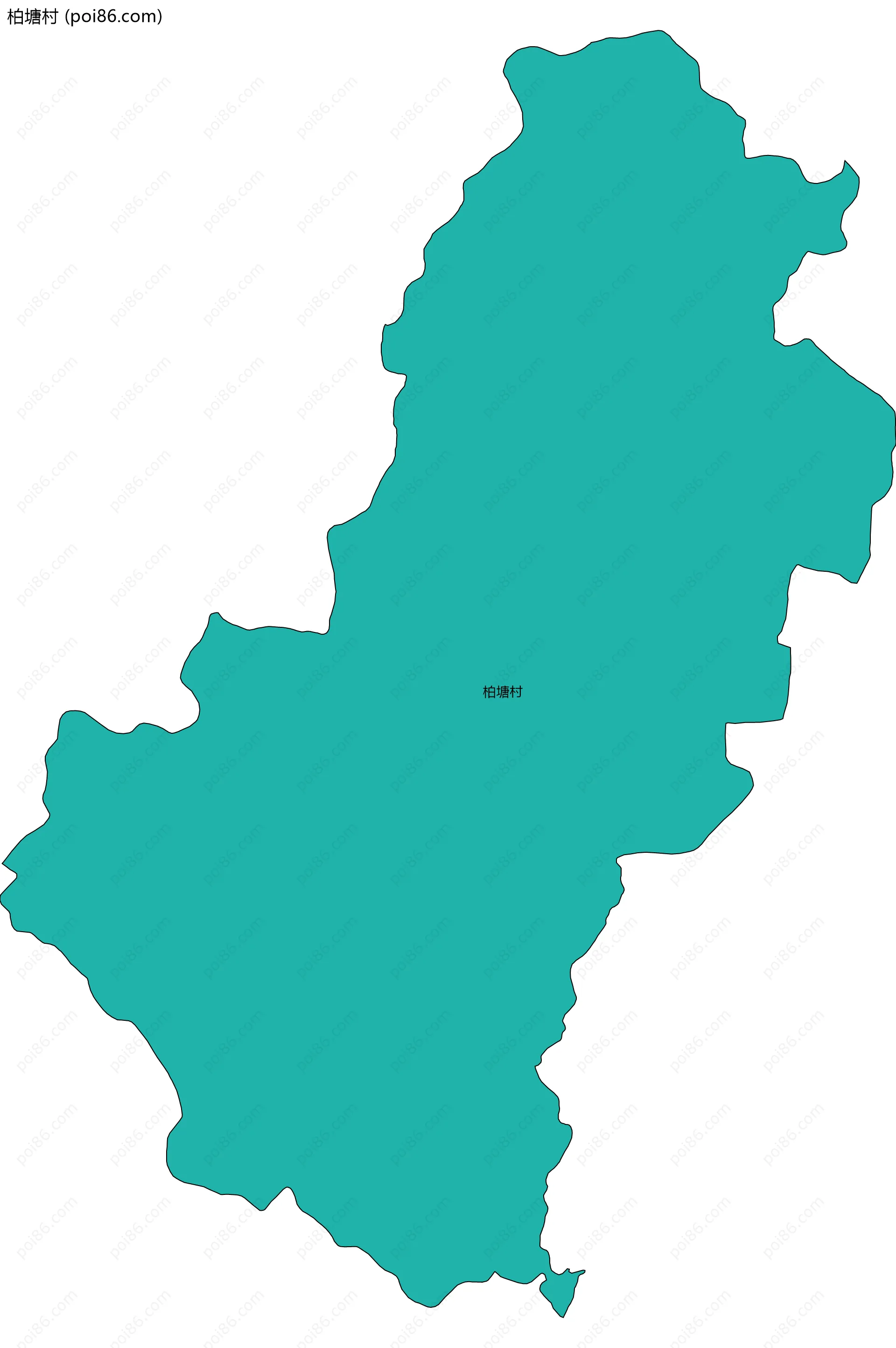 柏塘村边界地图