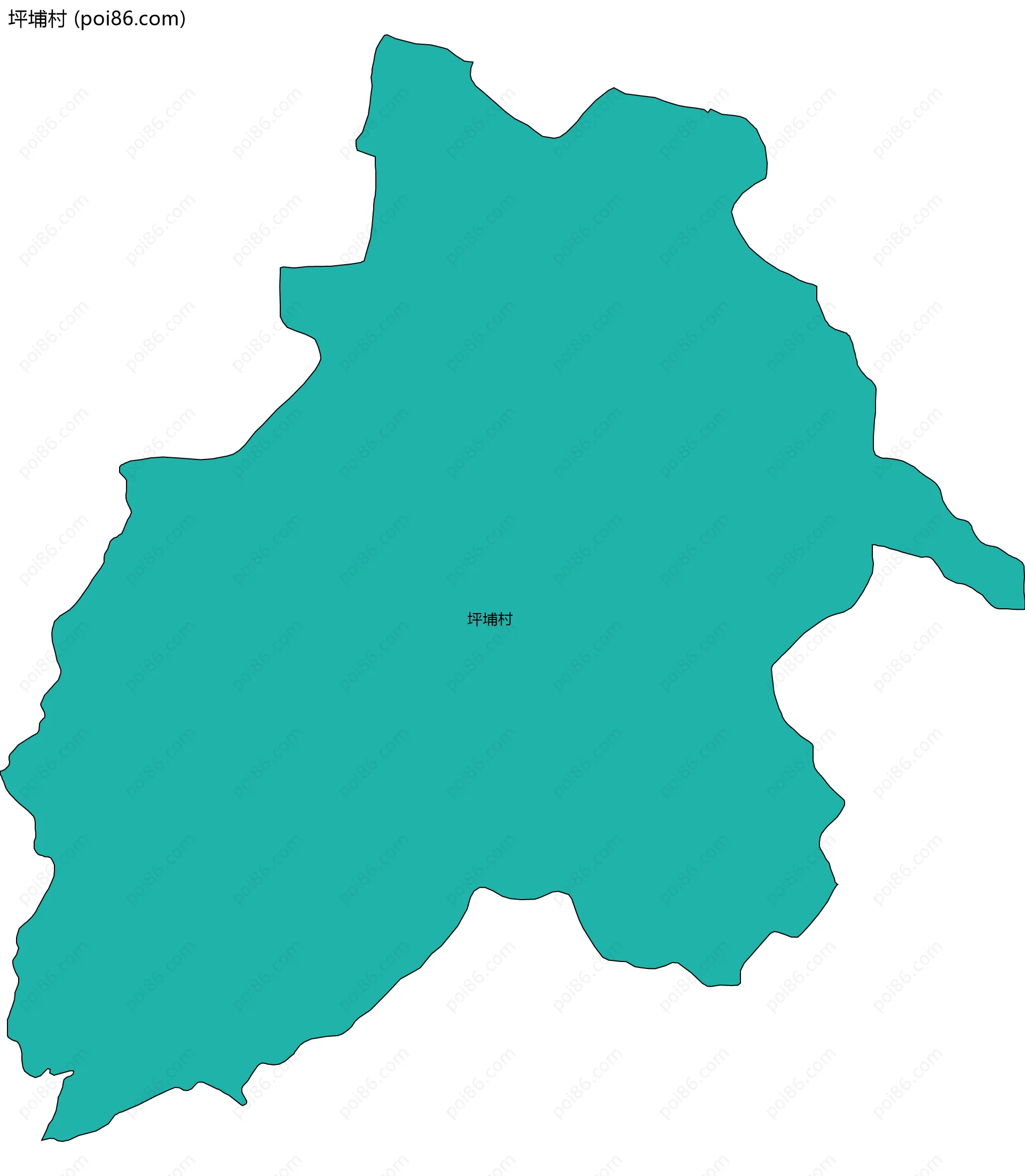 坪埔村边界地图