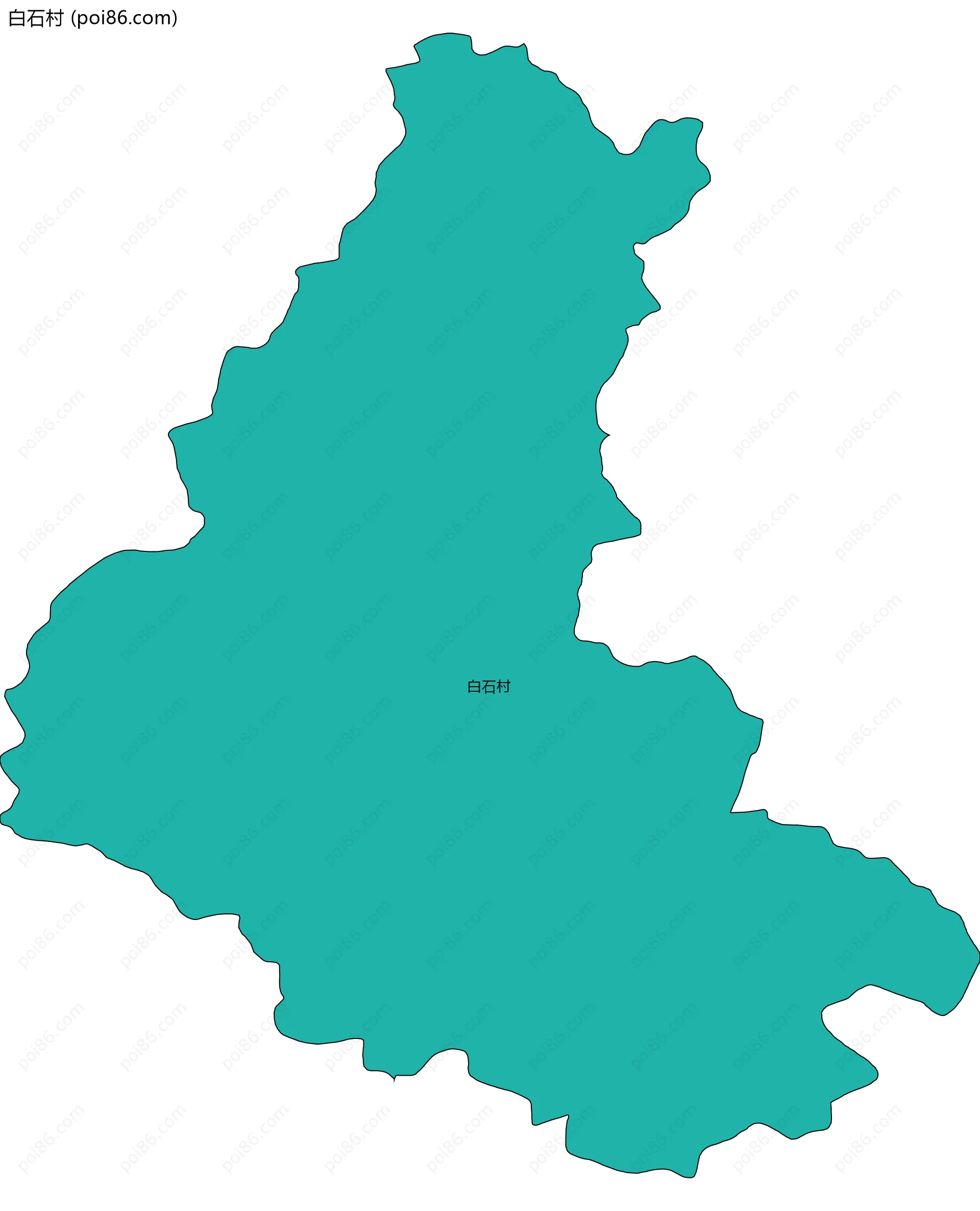 白石村边界地图