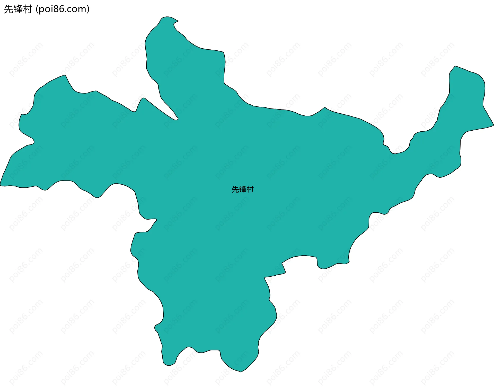 先锋村边界地图