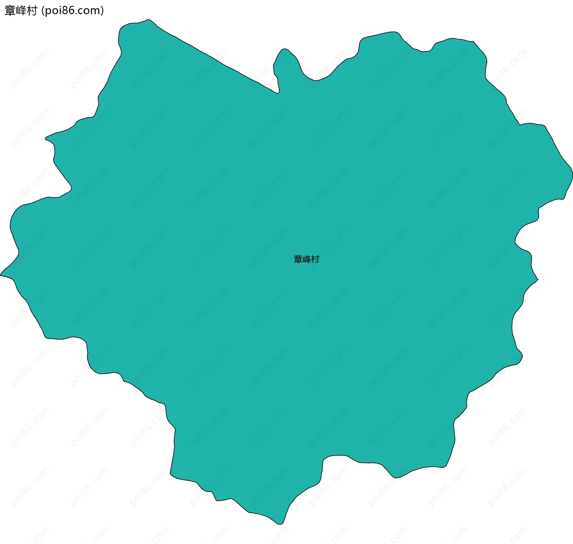 章峰村边界地图