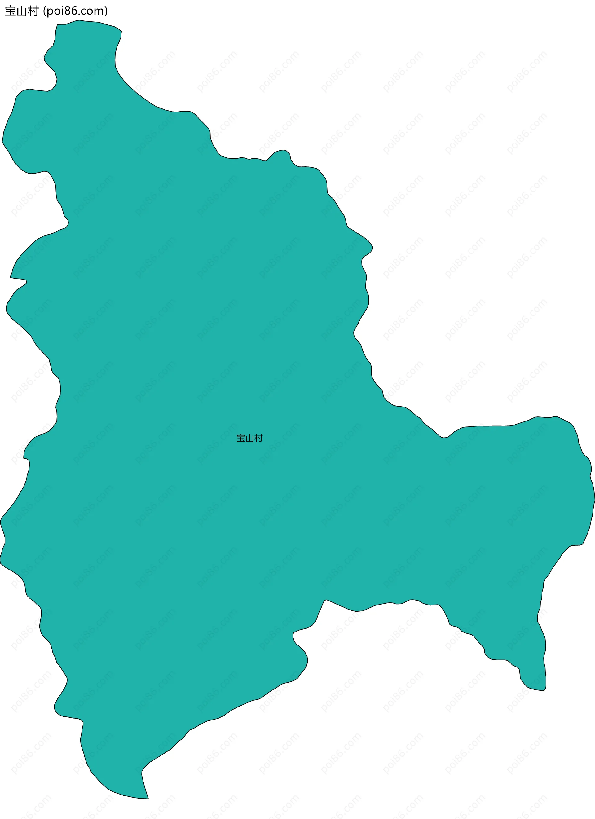 宝山村边界地图