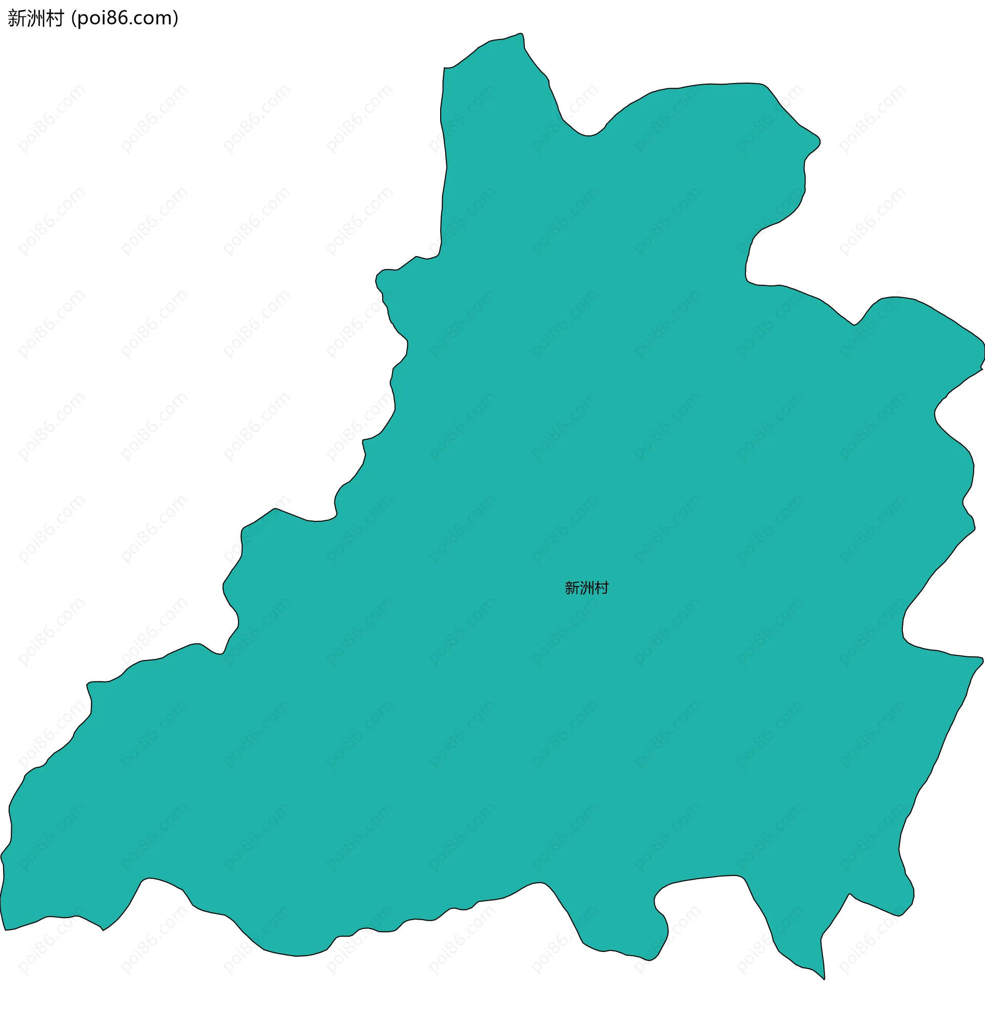 新洲村边界地图