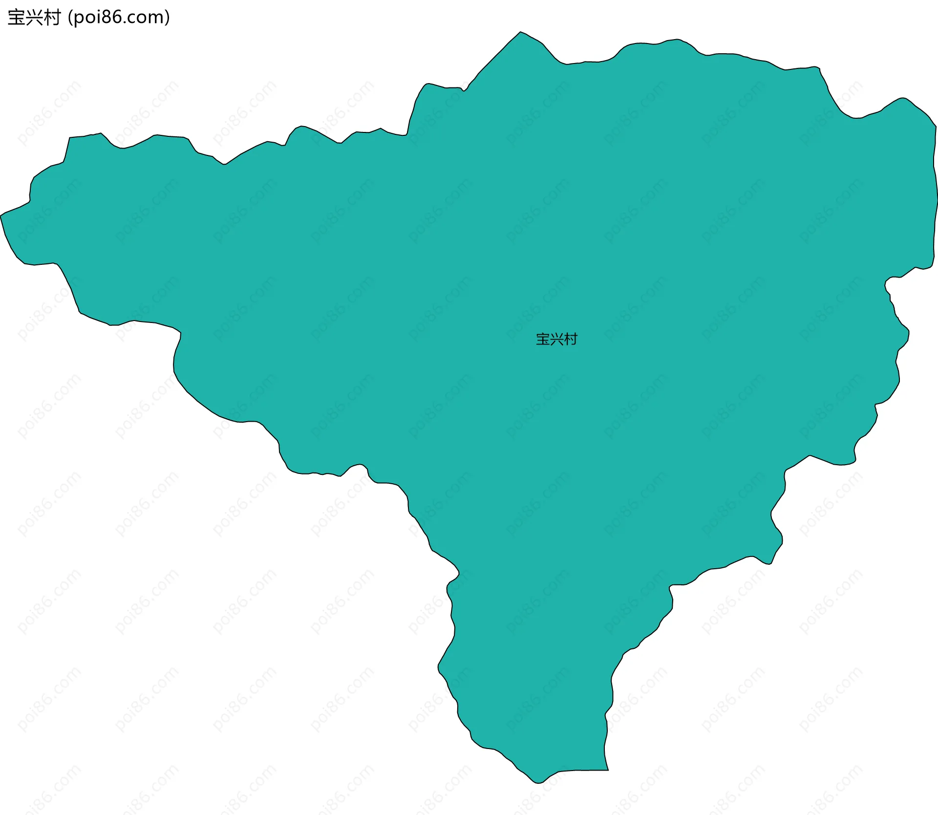 宝兴村边界地图