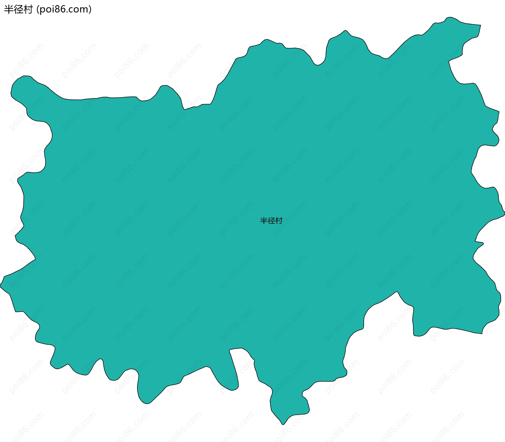 半径村边界地图