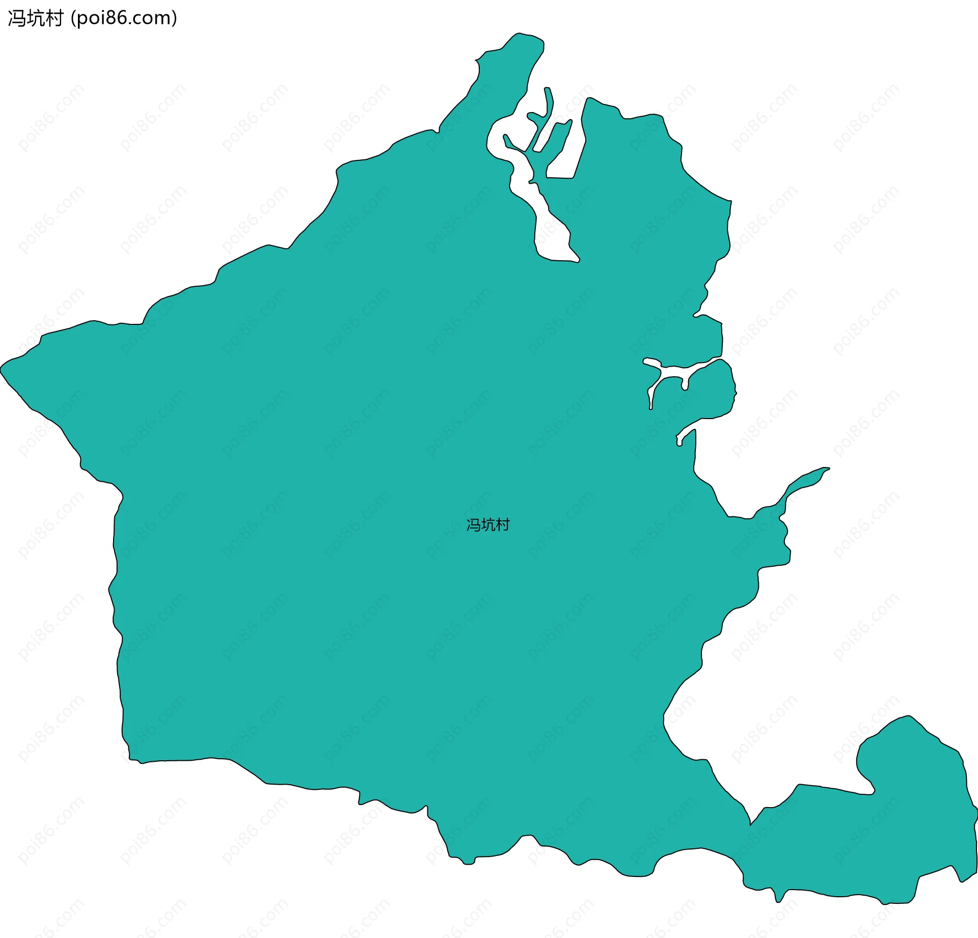 冯坑村边界地图