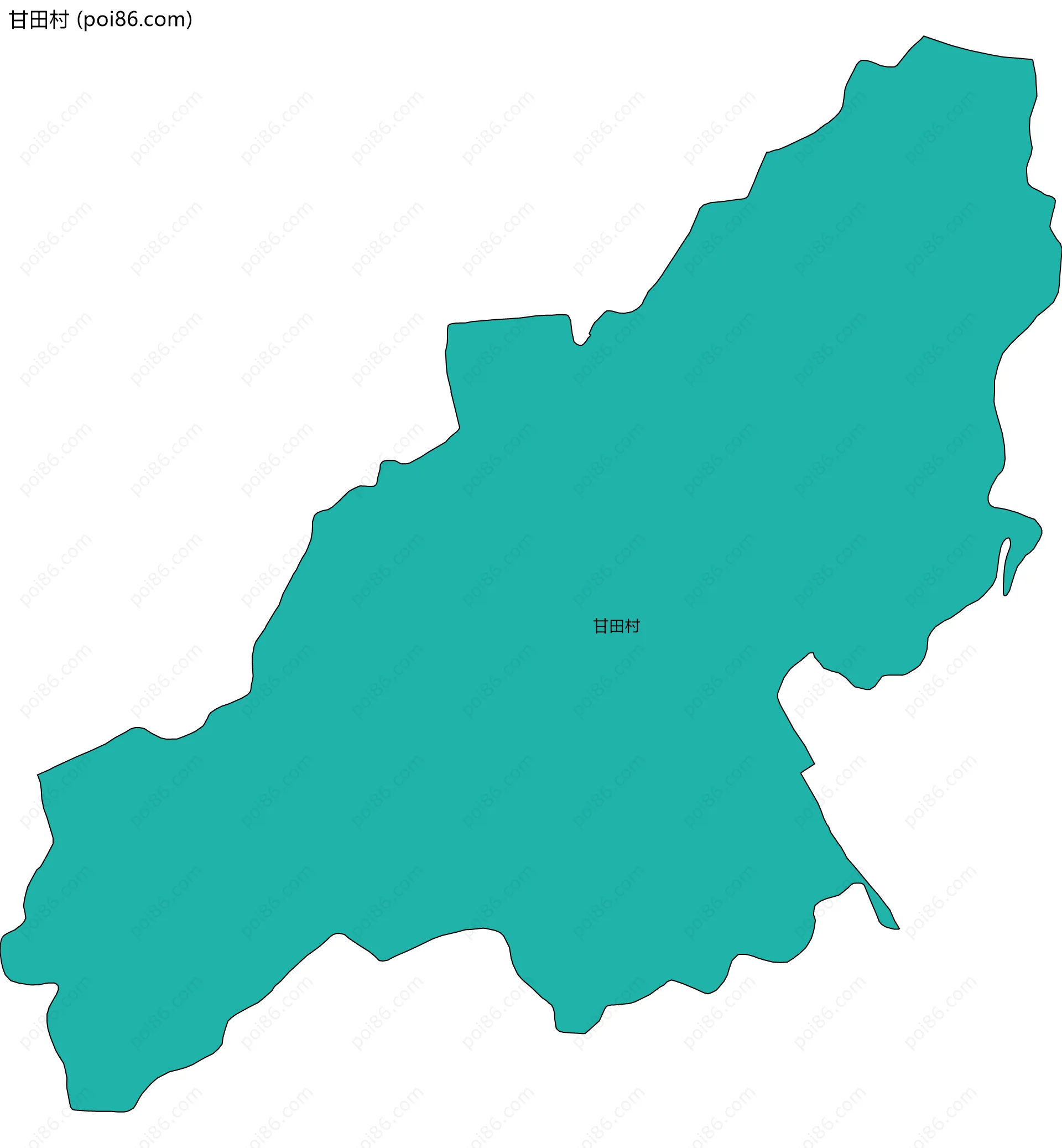 甘田村边界地图