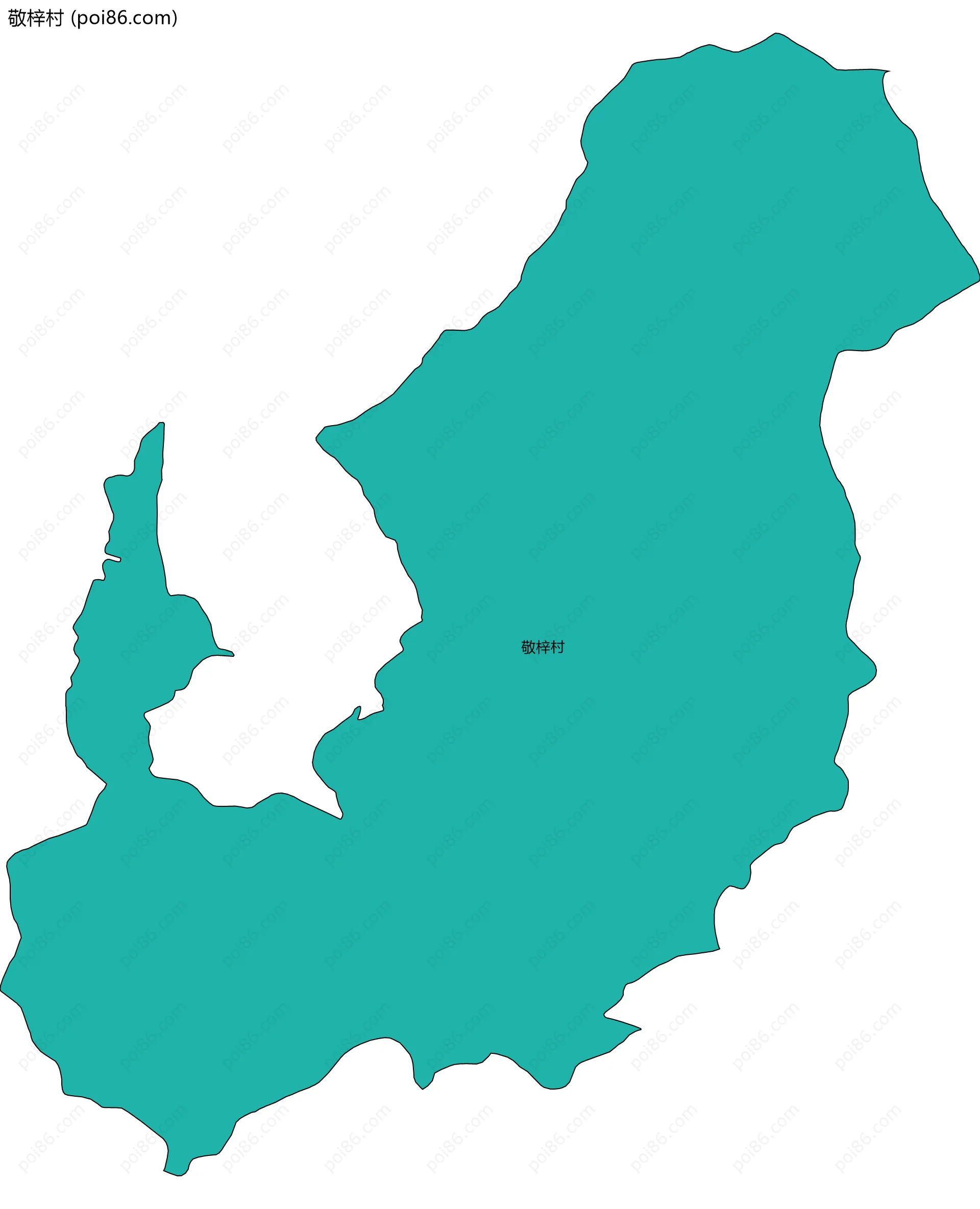 敬梓村边界地图