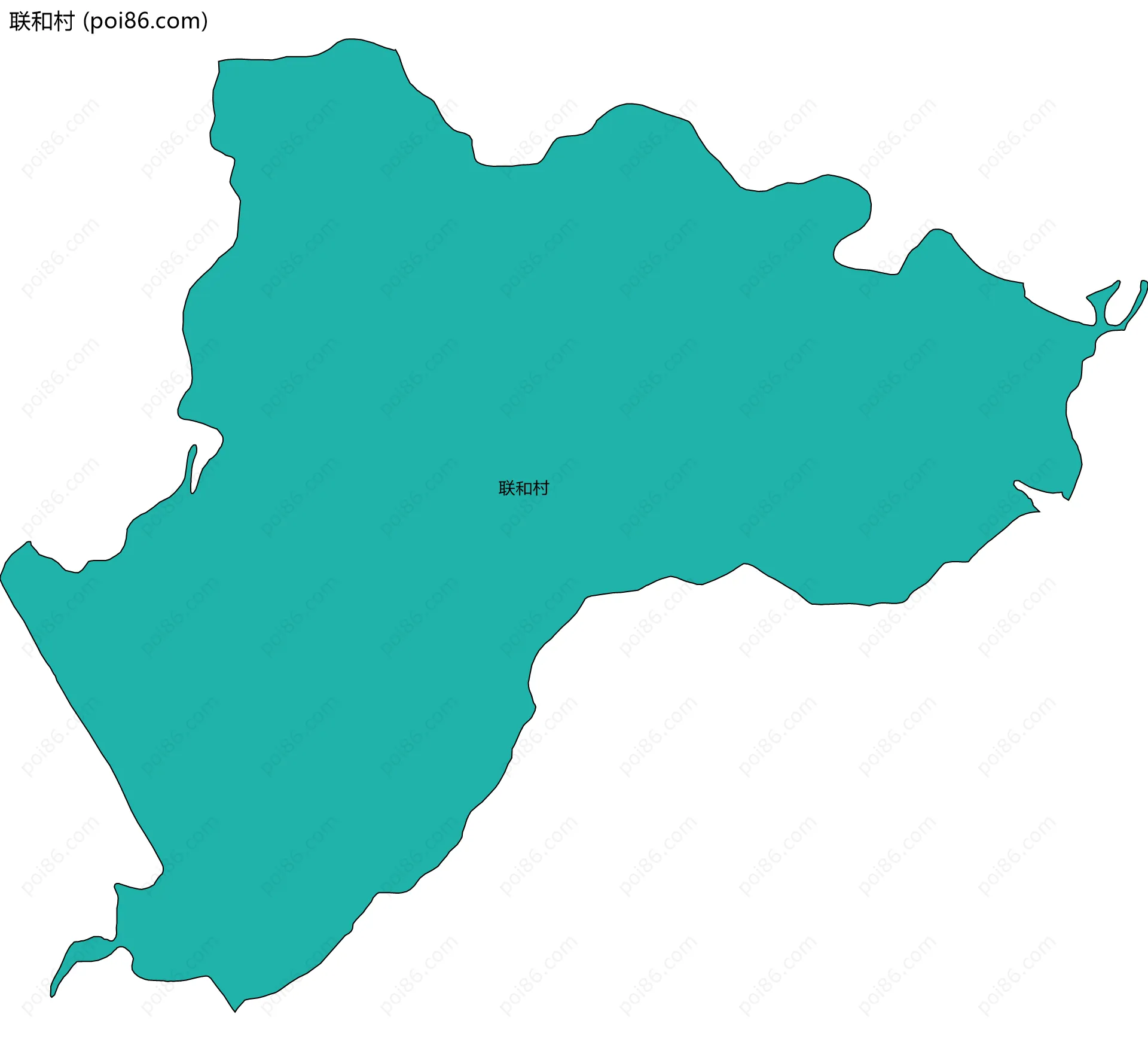 联和村边界地图