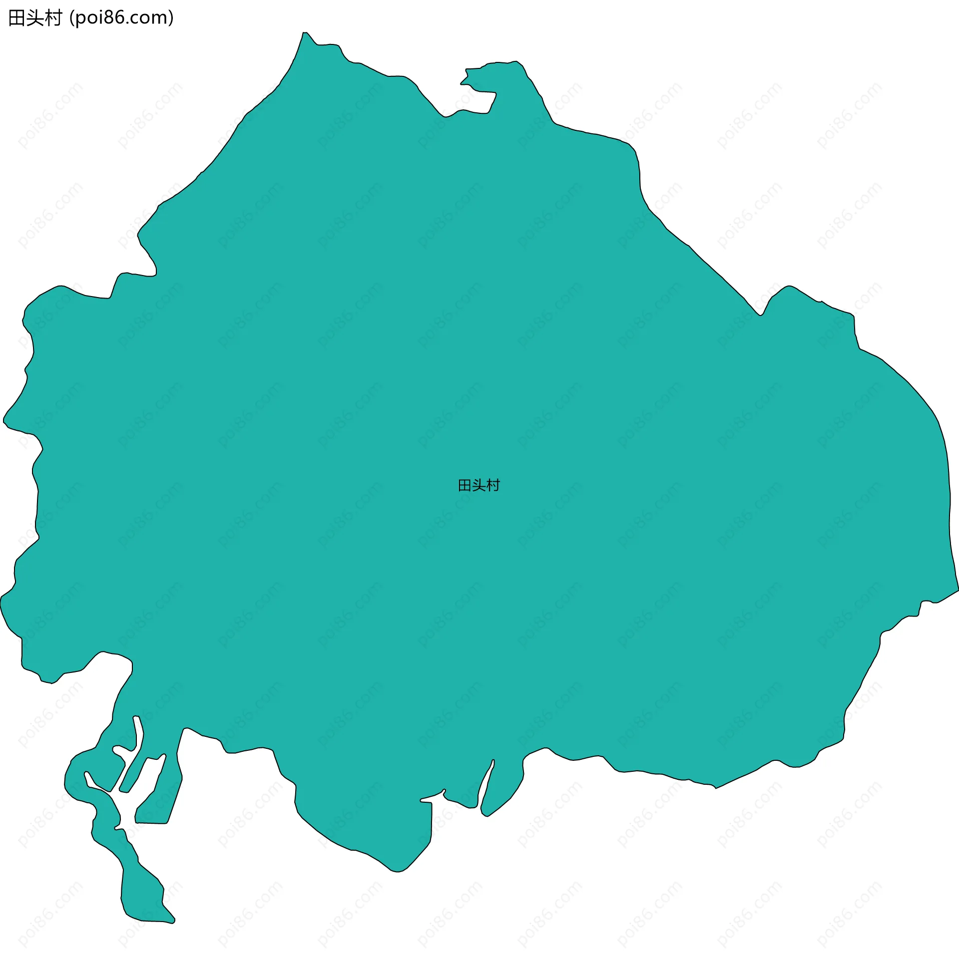 田头村边界地图