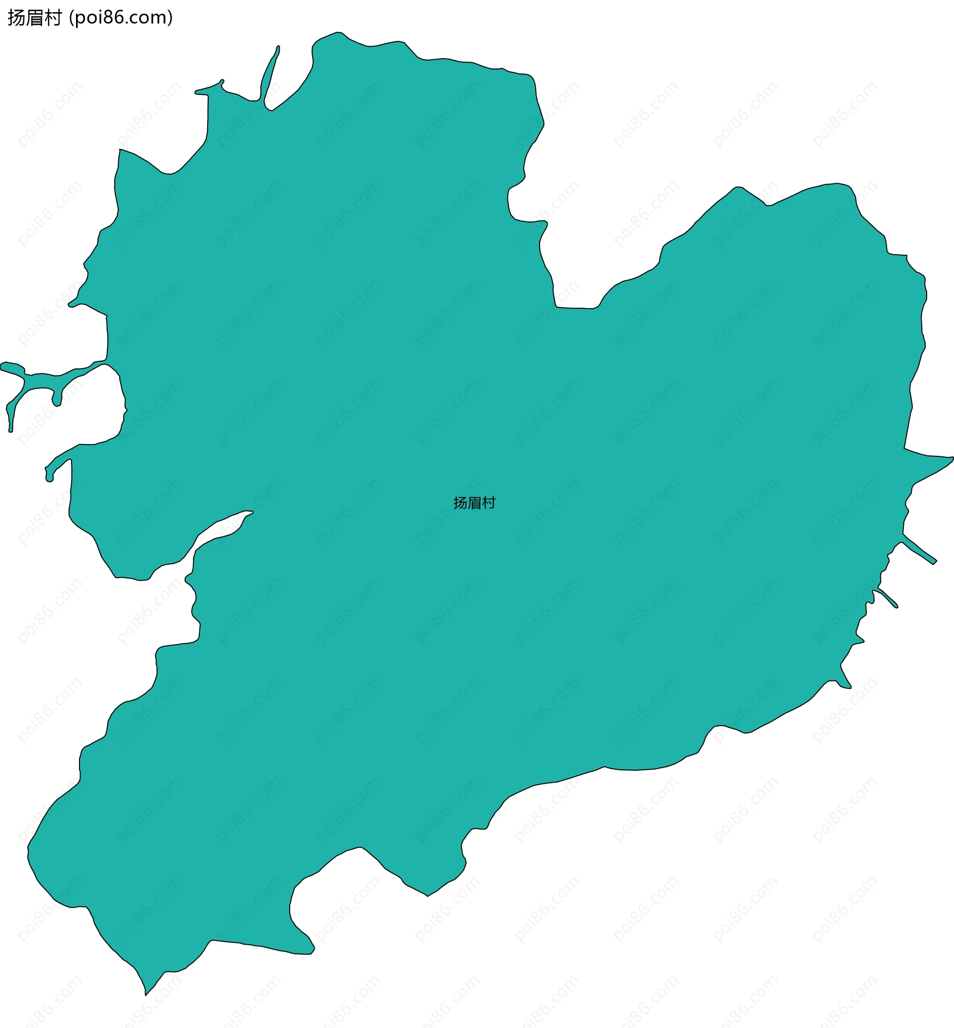 扬眉村边界地图