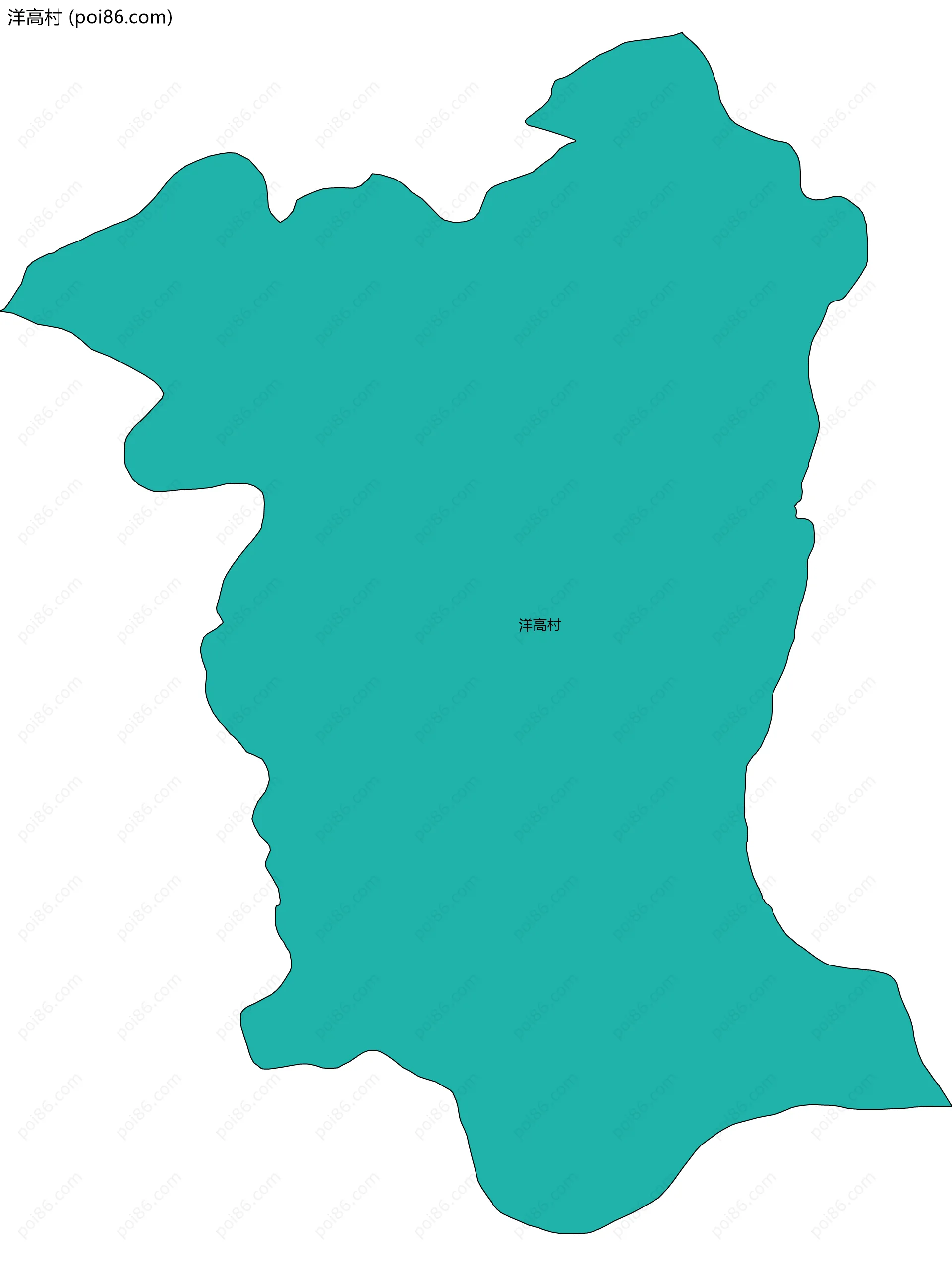 洋高村边界地图