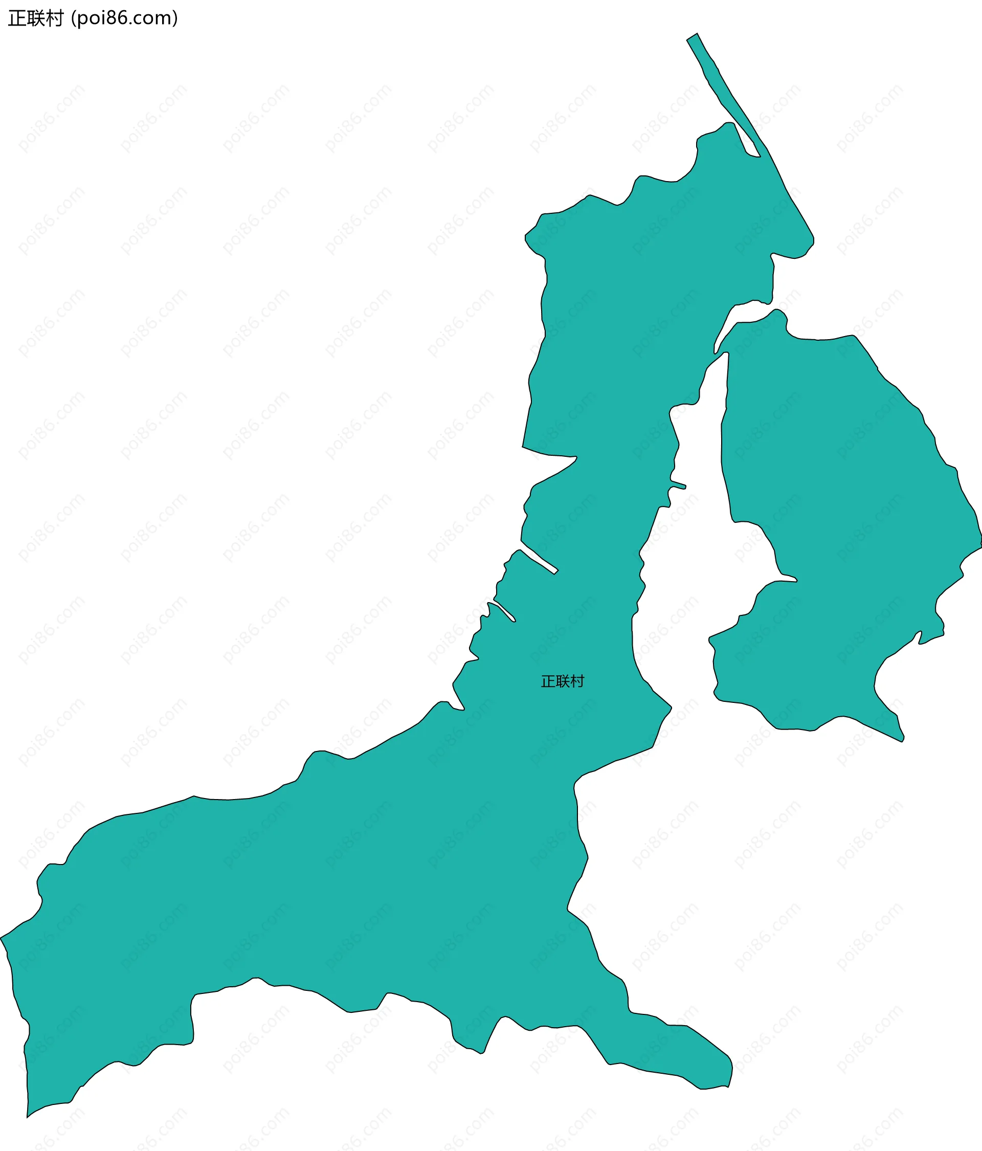 正联村边界地图