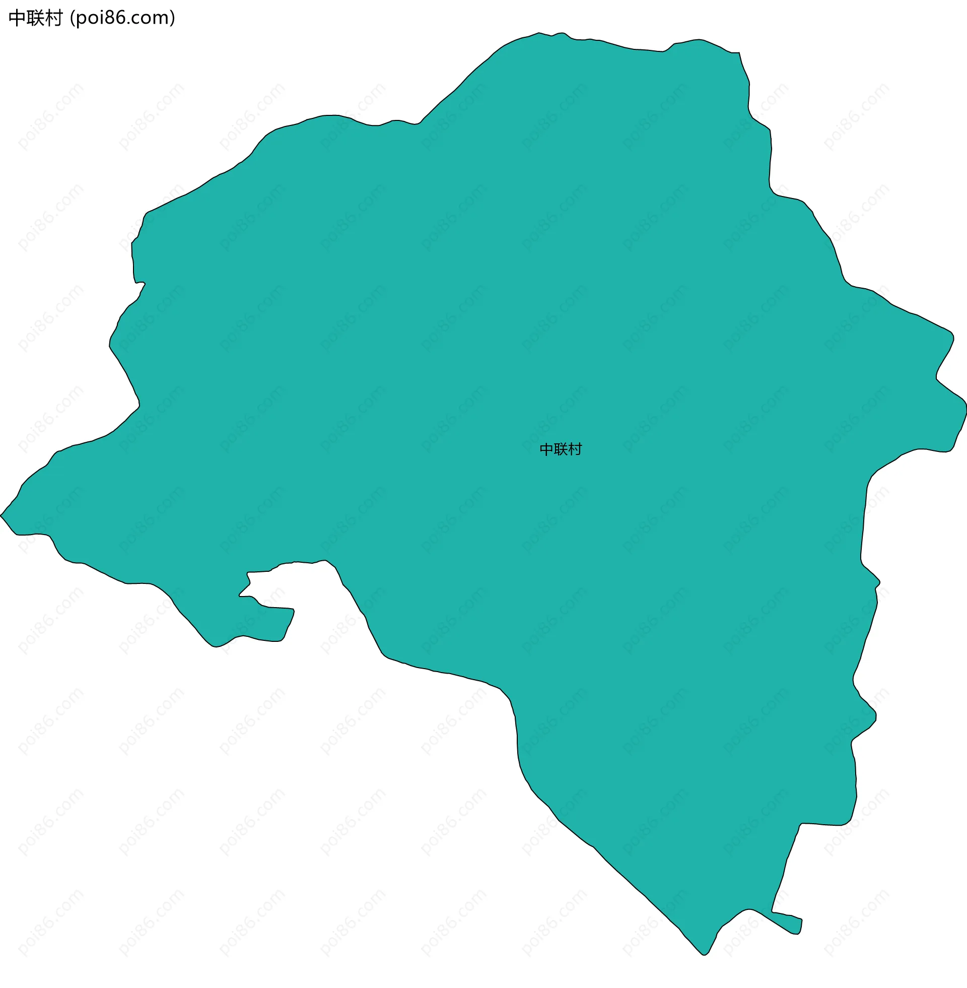 中联村边界地图