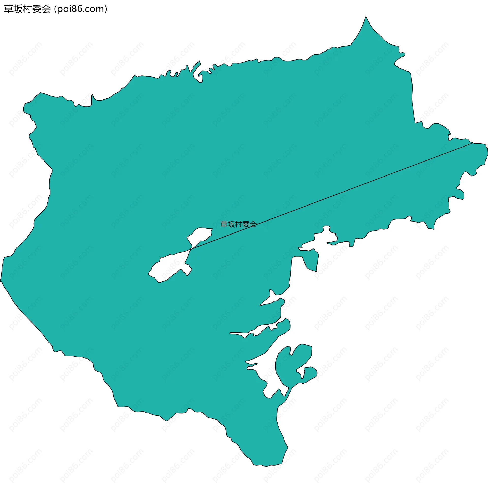 草坂村委会边界地图