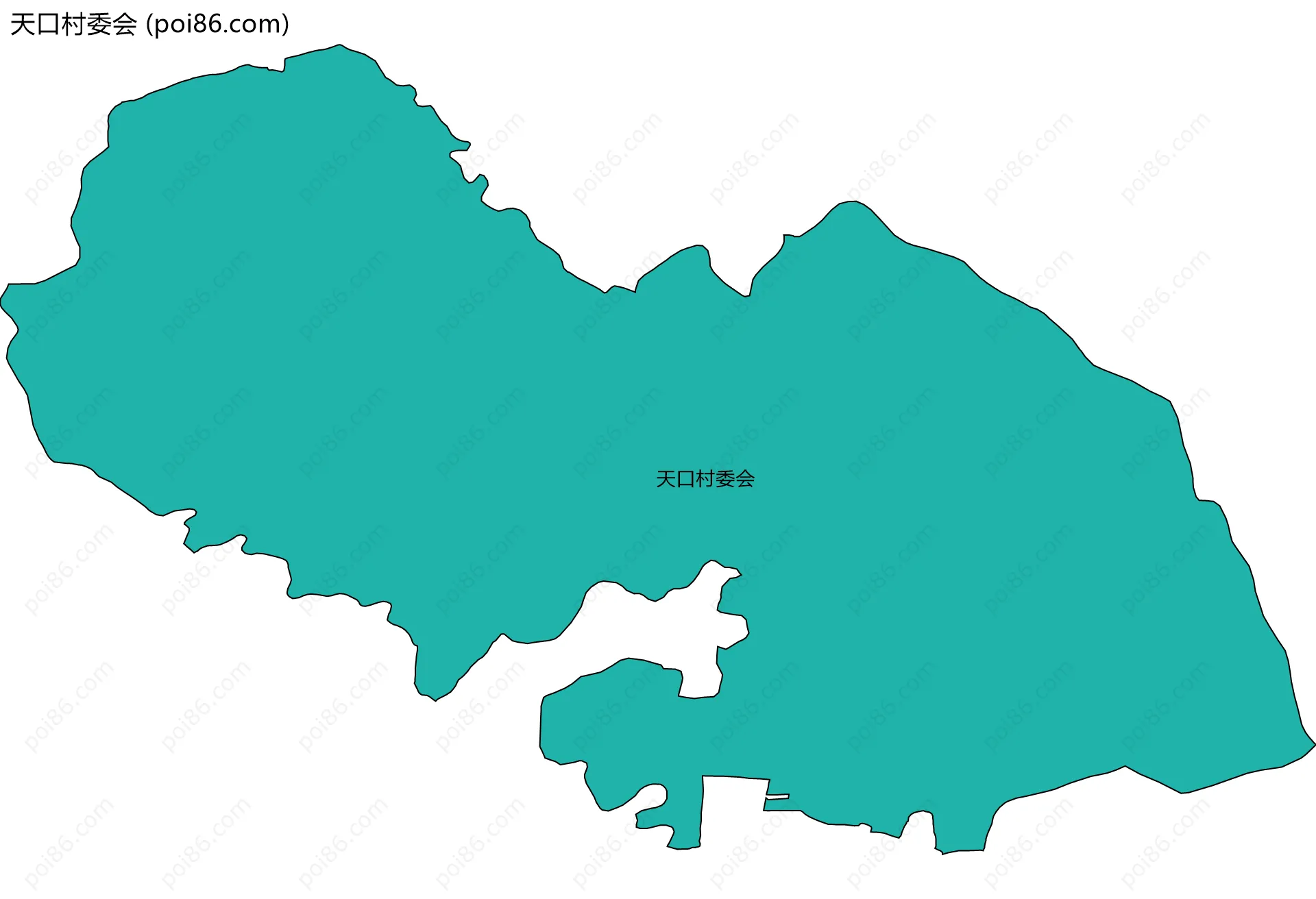 天口村委会边界地图