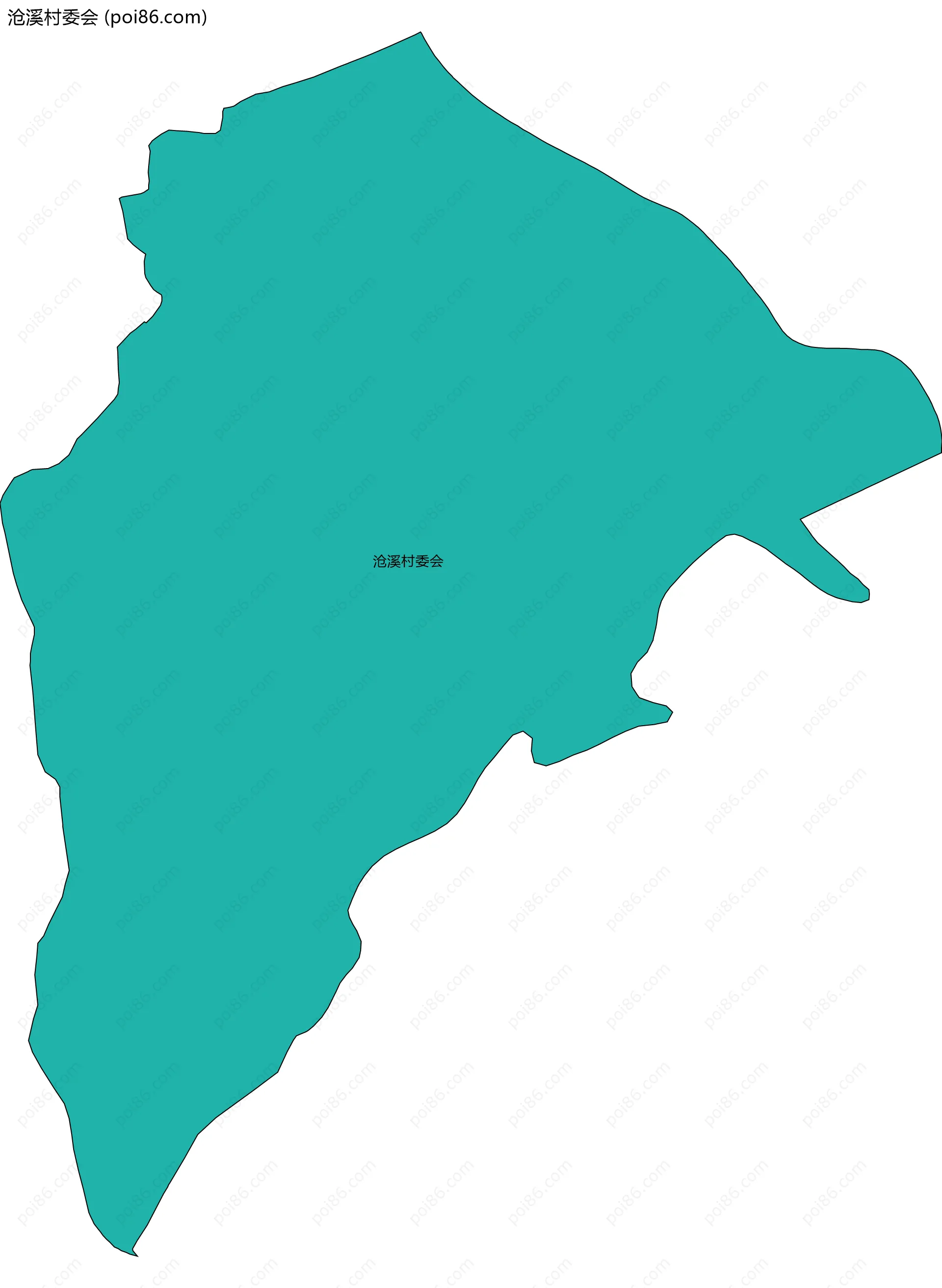 沧溪村委会边界地图