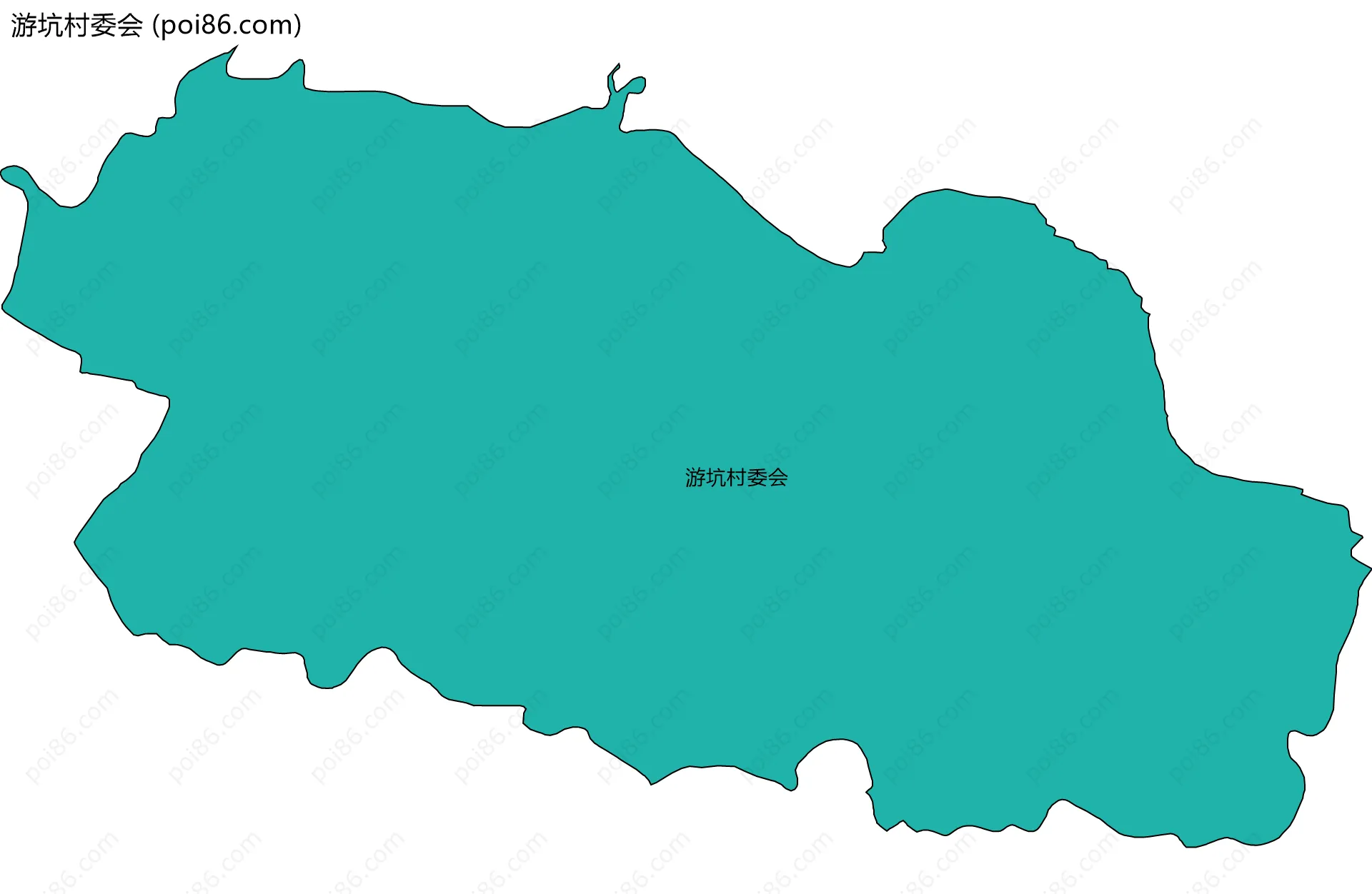 游坑村委会边界地图