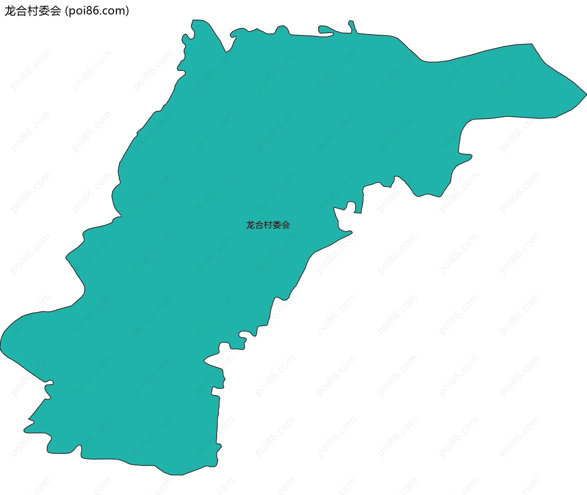 龙合村委会边界地图