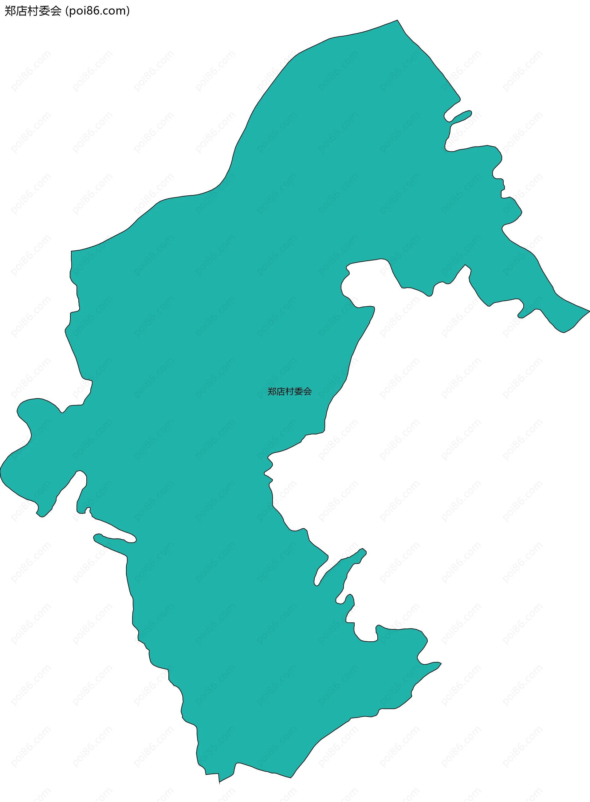 郑店村委会边界地图