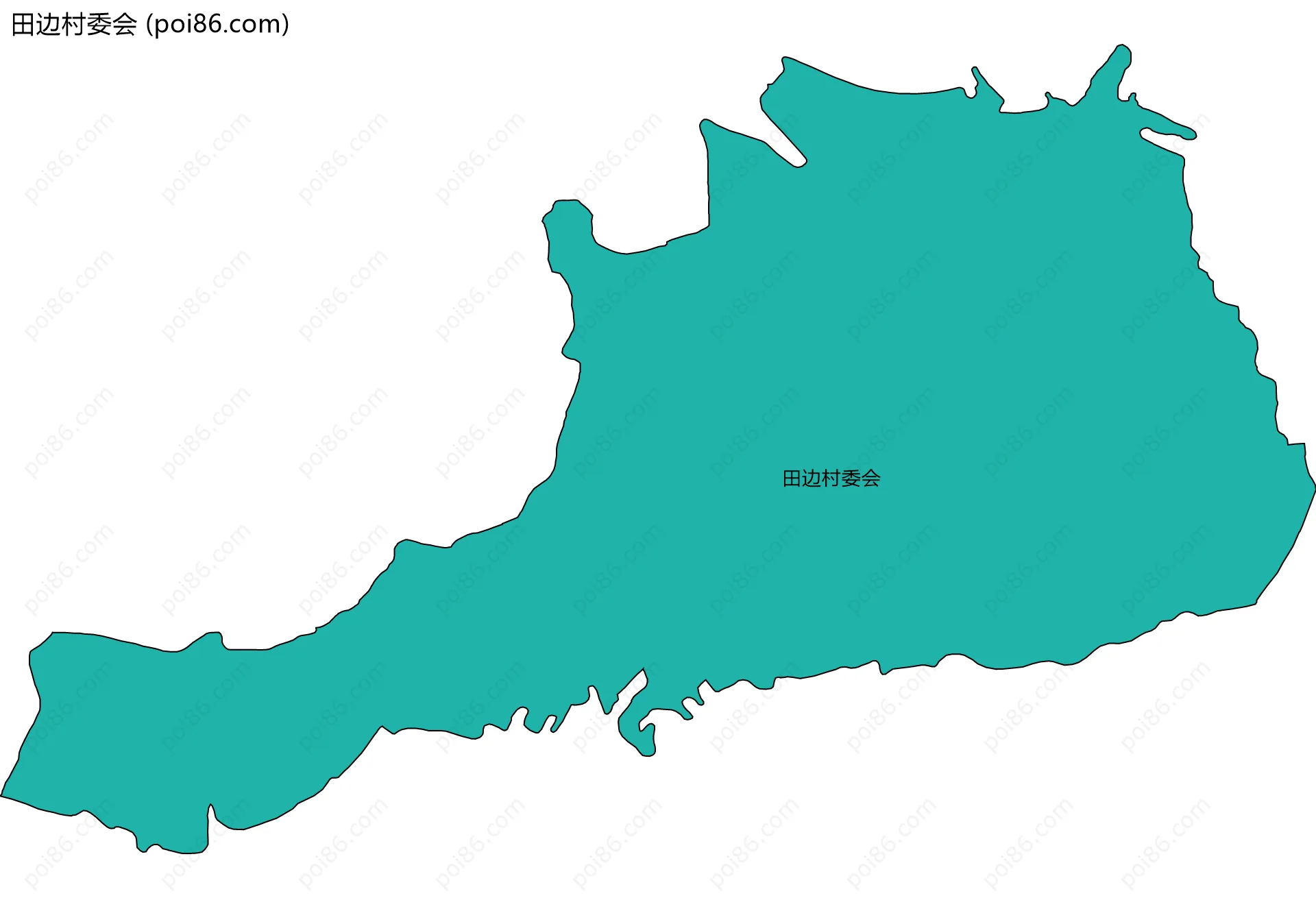 田边村委会边界地图
