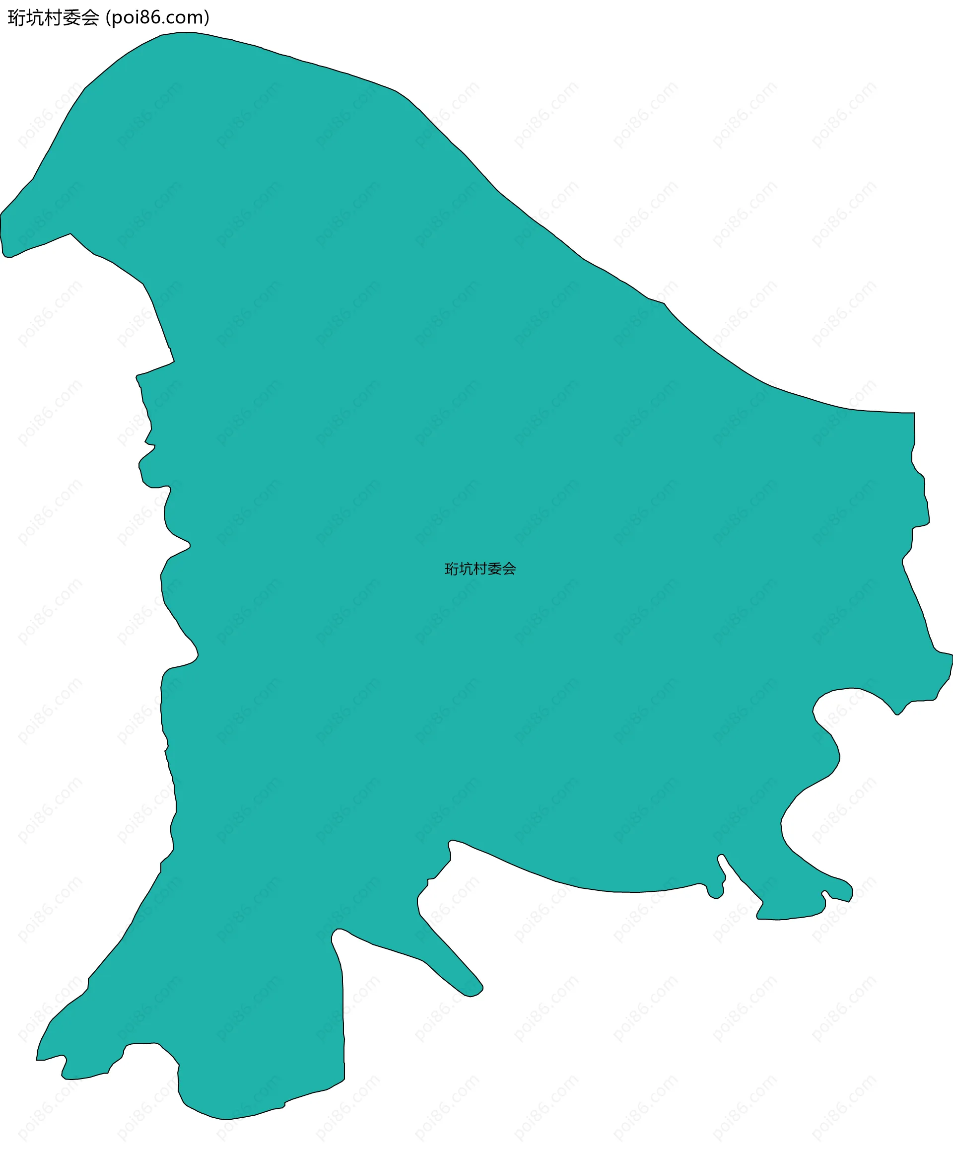 珩坑村委会边界地图