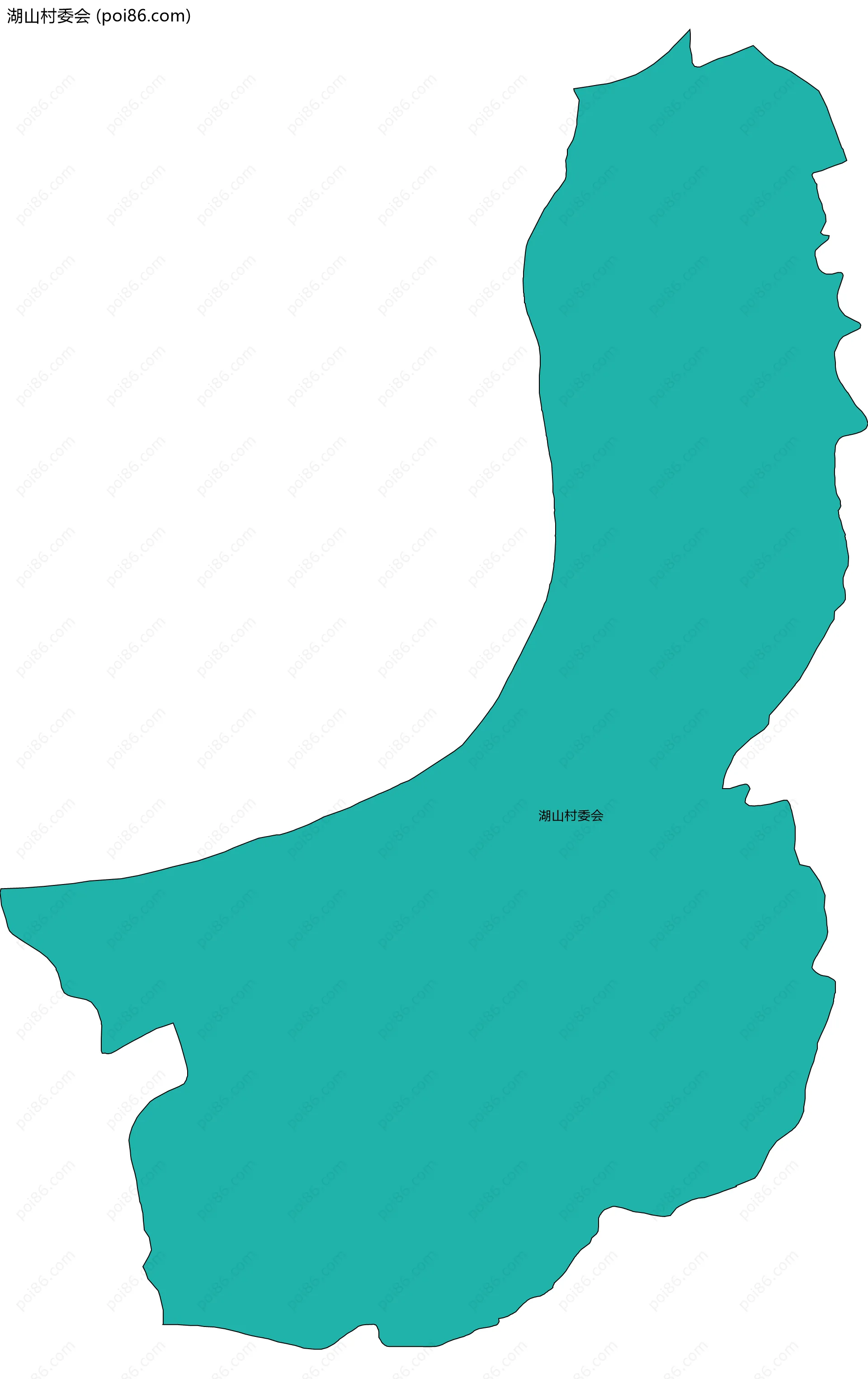 湖山村委会边界地图