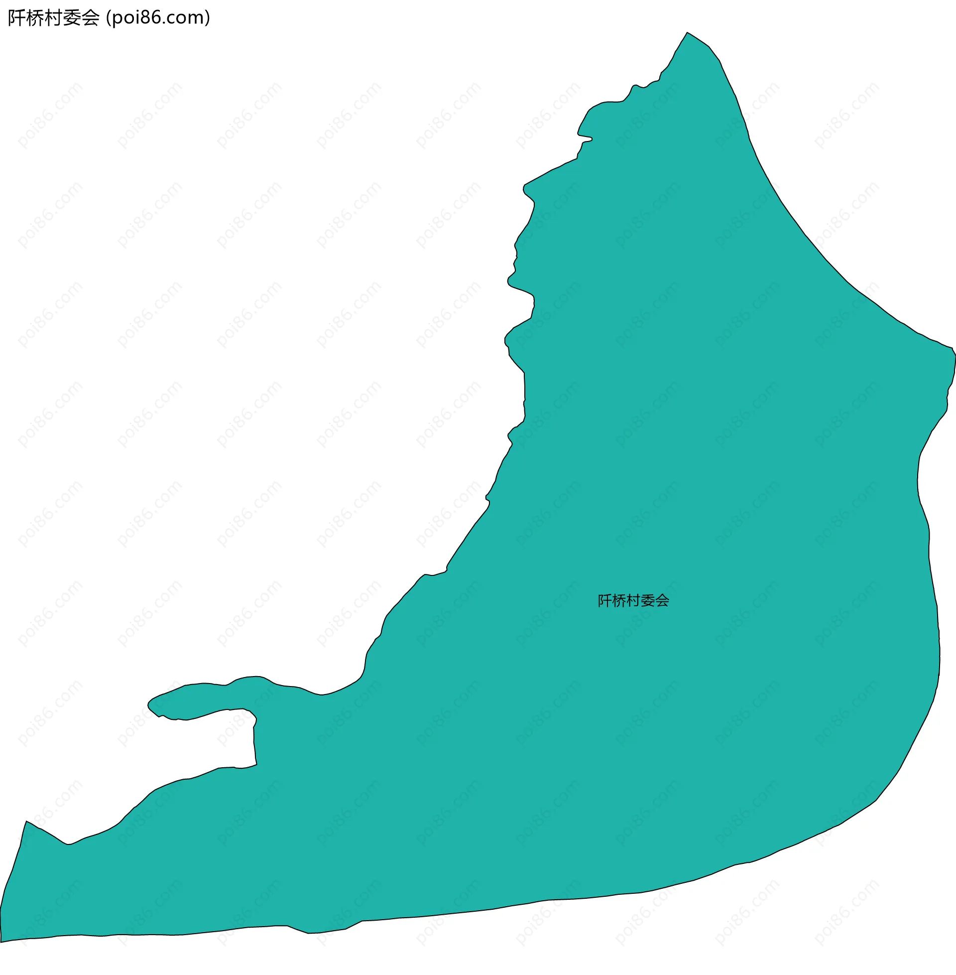 阡桥村委会边界地图