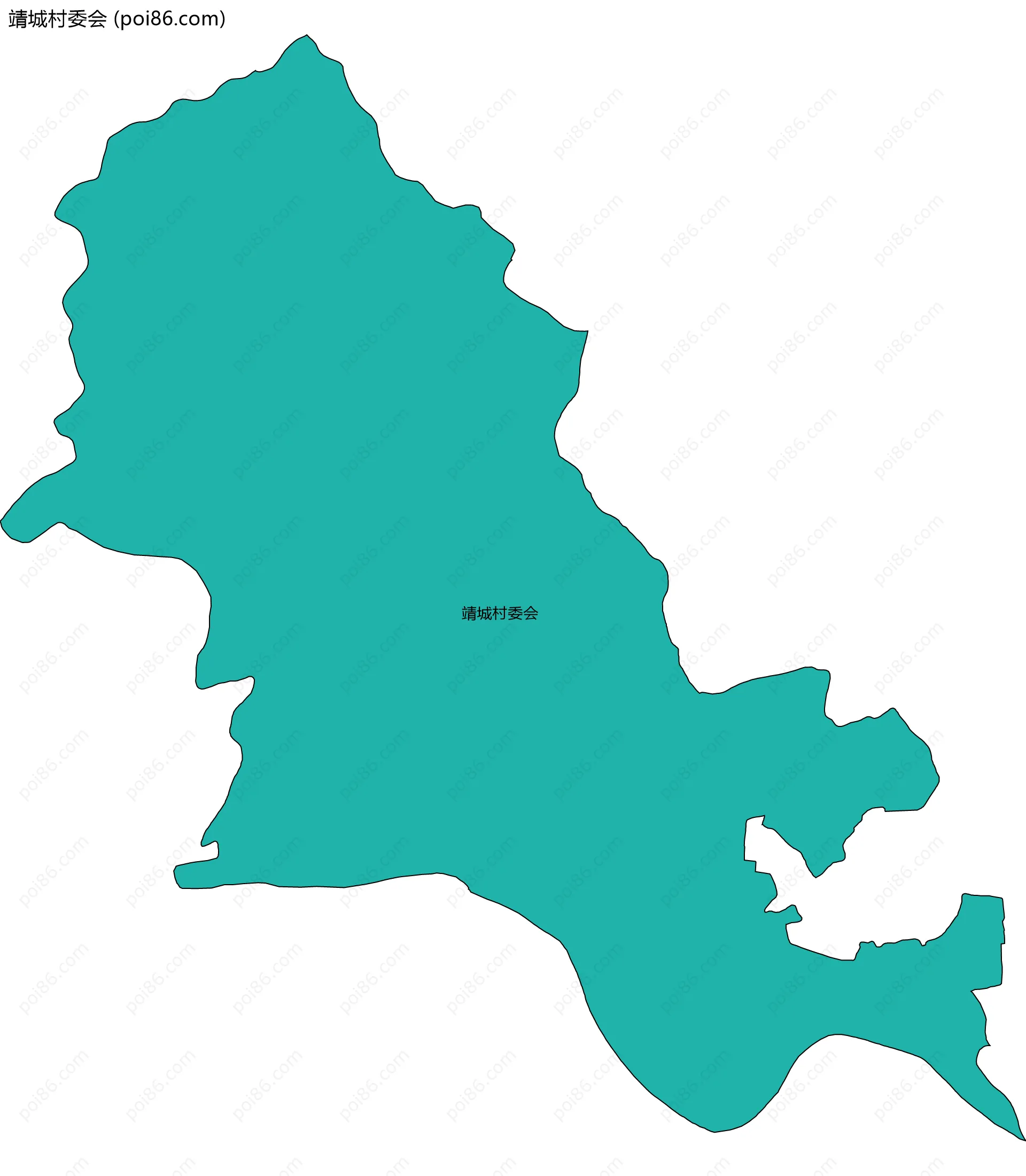 靖城村委会边界地图