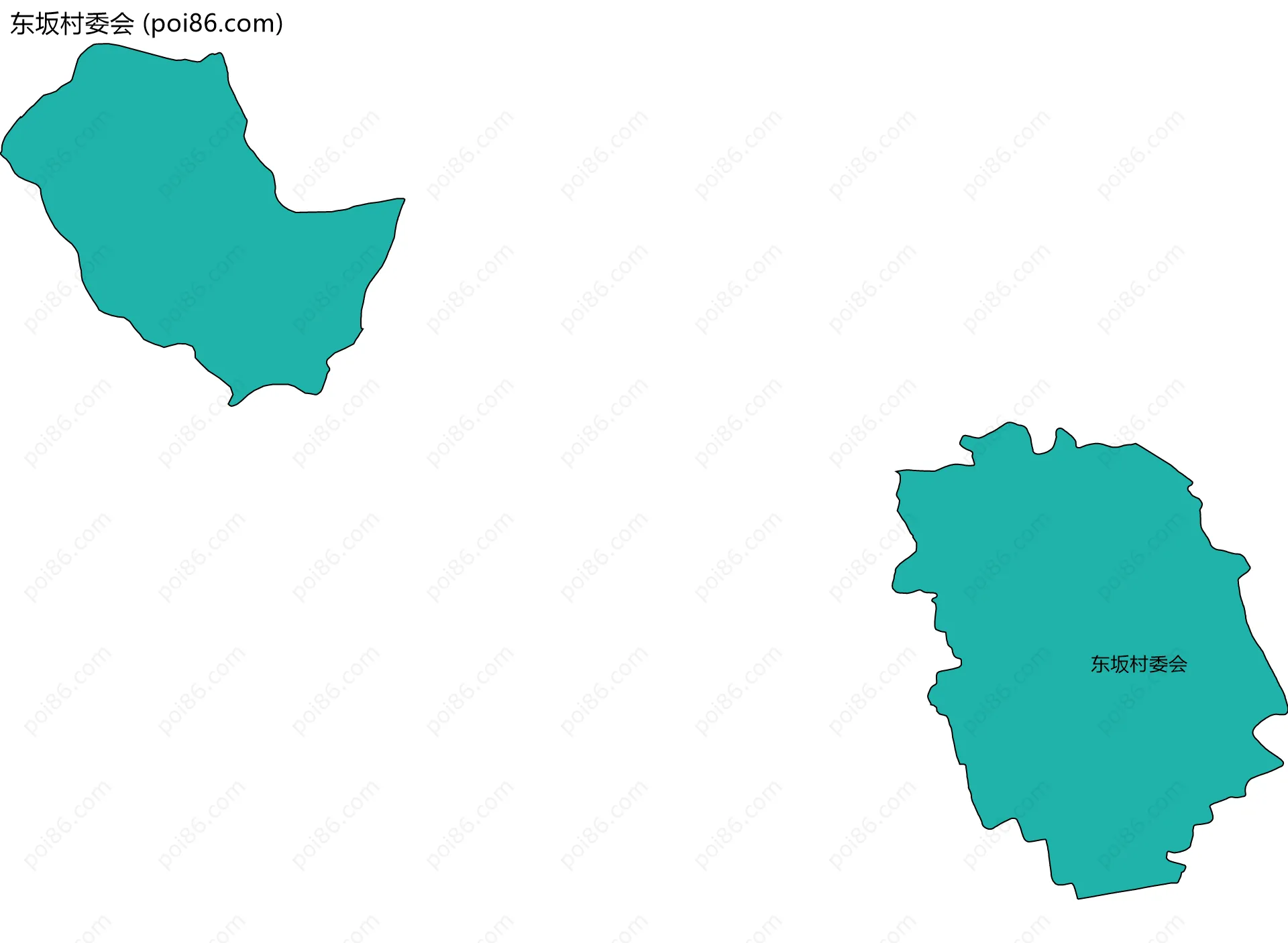 东坂村委会边界地图