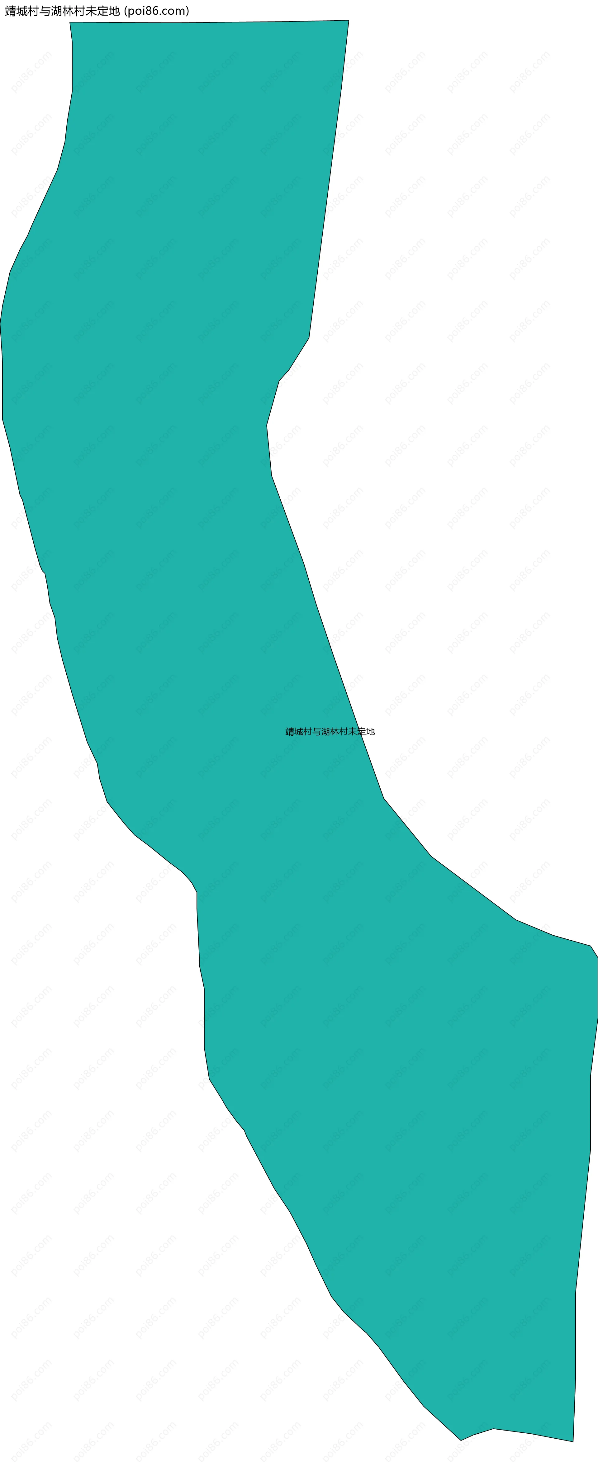 靖城村与湖林村未定地边界地图