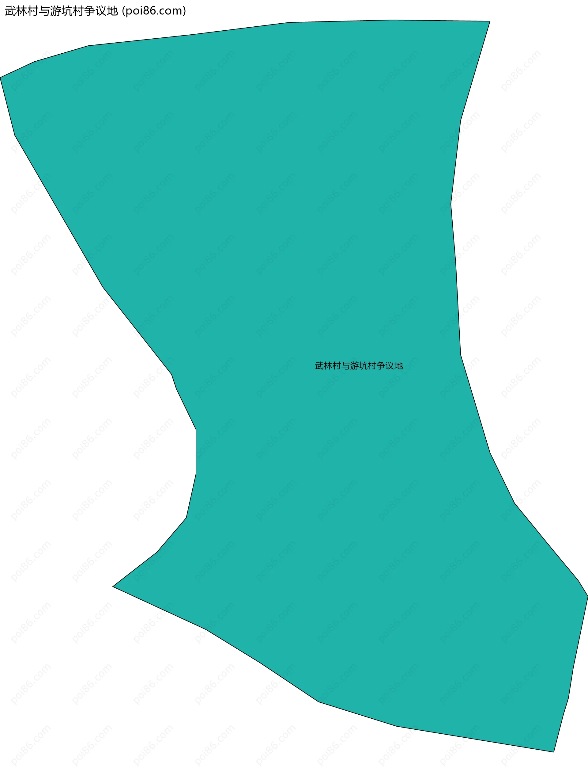 武林村与游坑村争议地边界地图